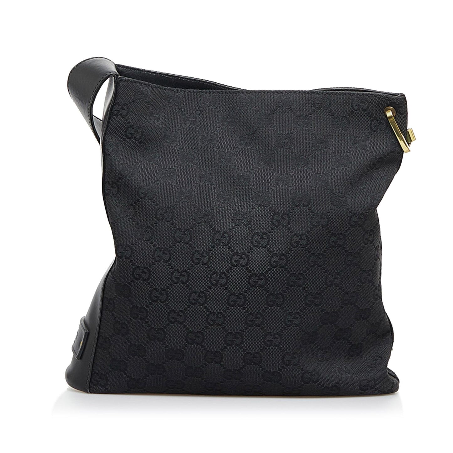 Gucci GG SHG-BUr688 Canvas Calf Black Shoulder Bag