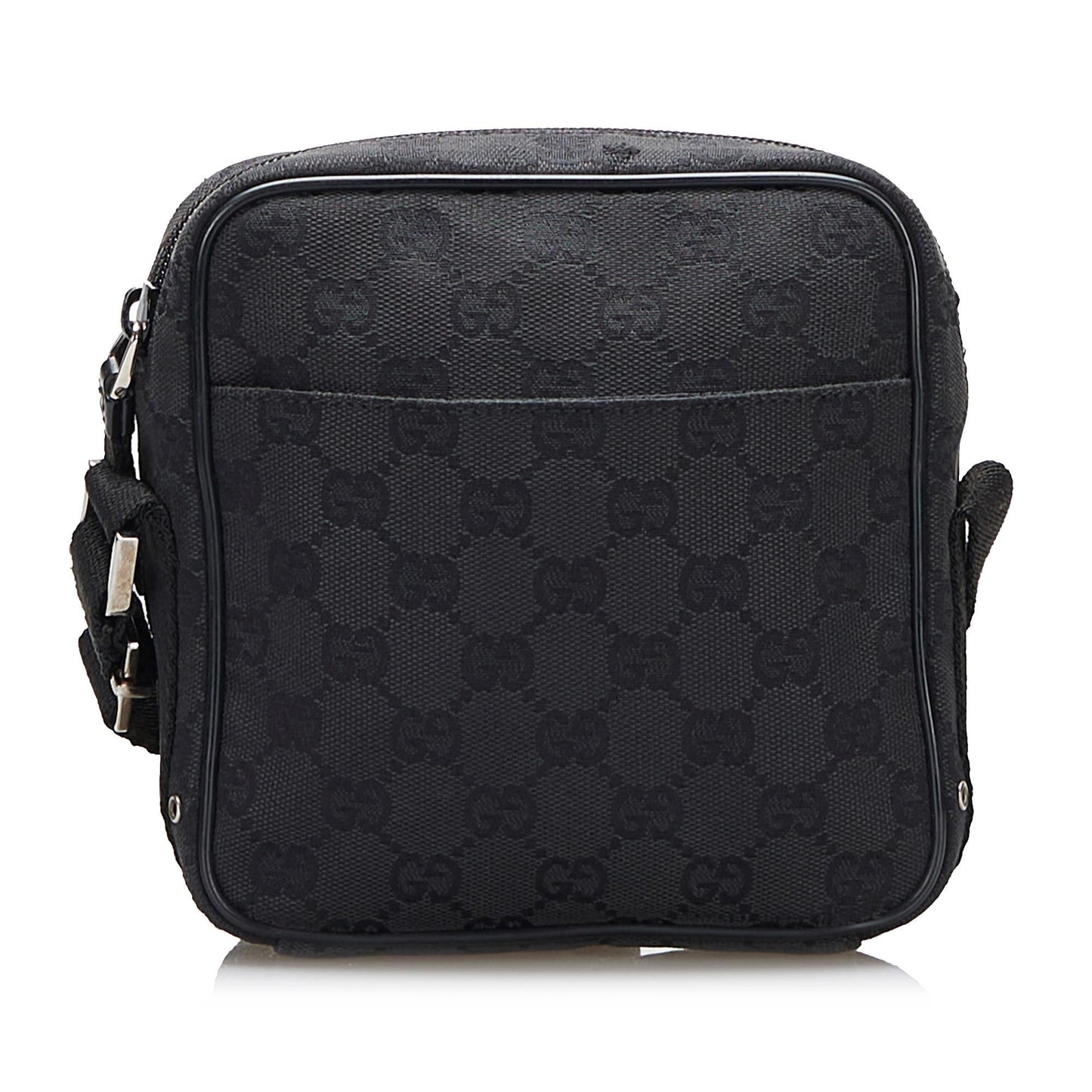 Gucci GG SHG-9i1J2n Canvas Calf Black Shoulder Bag