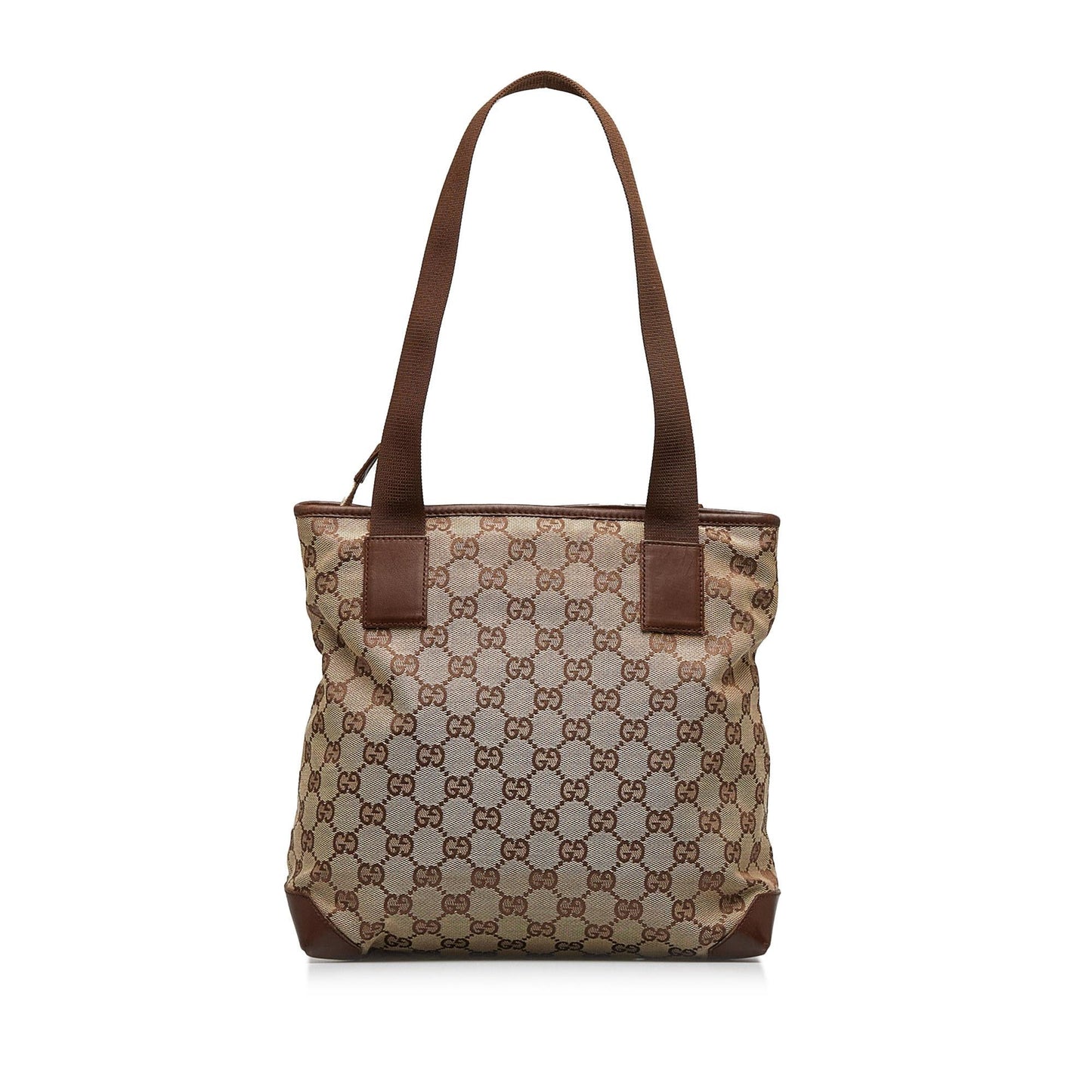 Gucci GG SHG-bQW4b1 Canvas Calf Brown Shoulder Bag