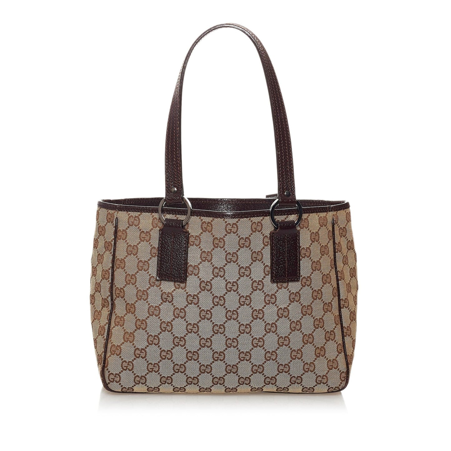 Gucci GG SHG Canvas Brown Tote Bag 34