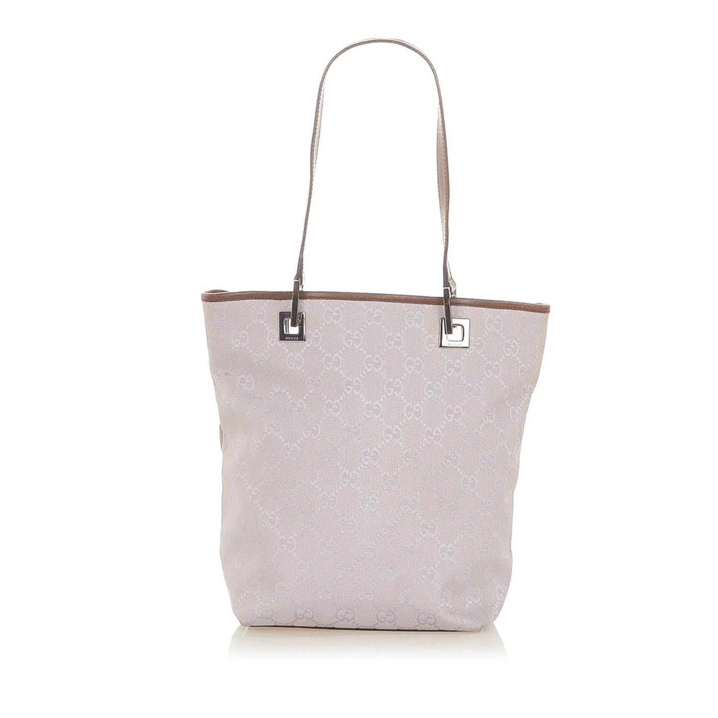 Gucci GG SHG Canvas Calf Brown Tote Bag 11