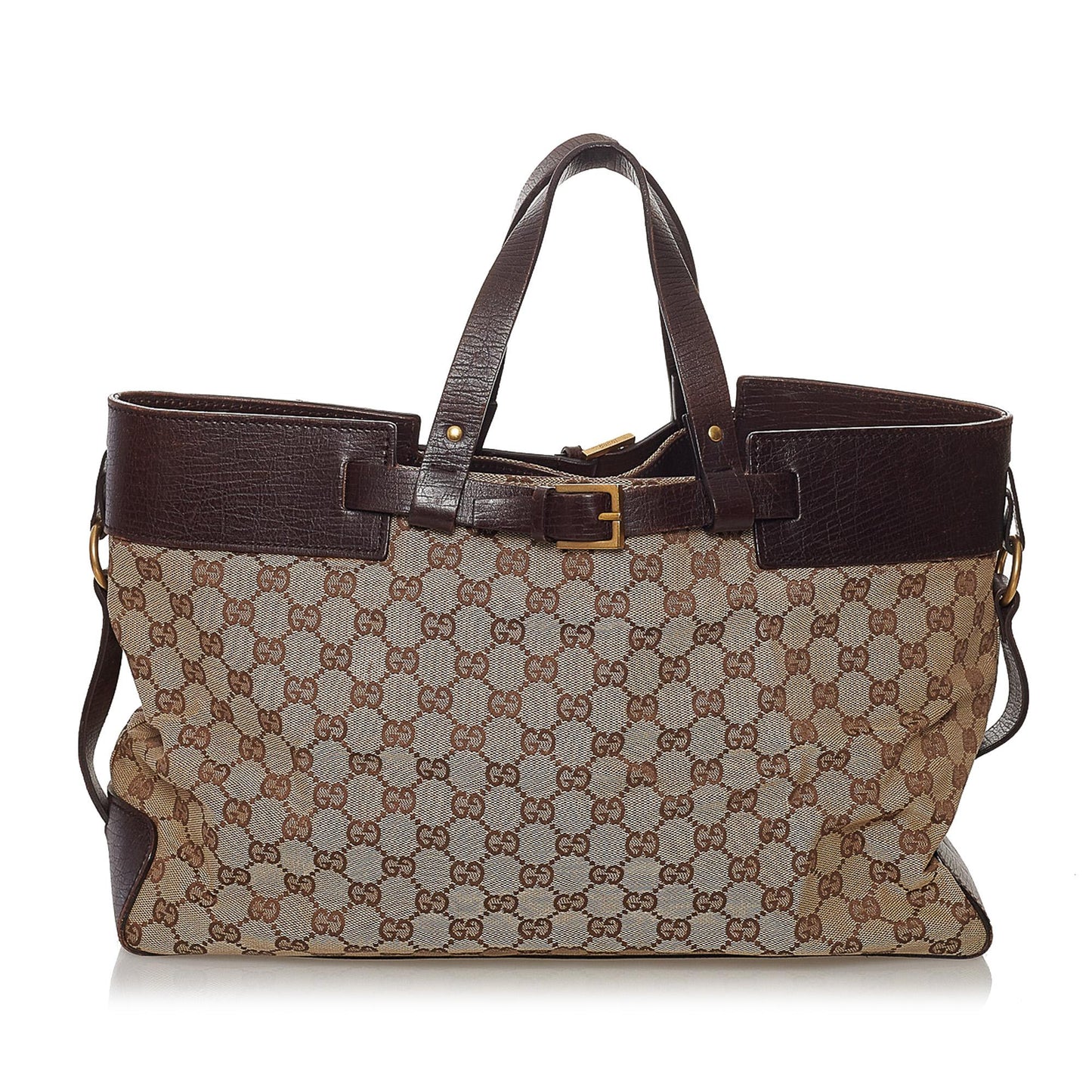 Gucci GG SHG Canvas Brown Tote Bag 40