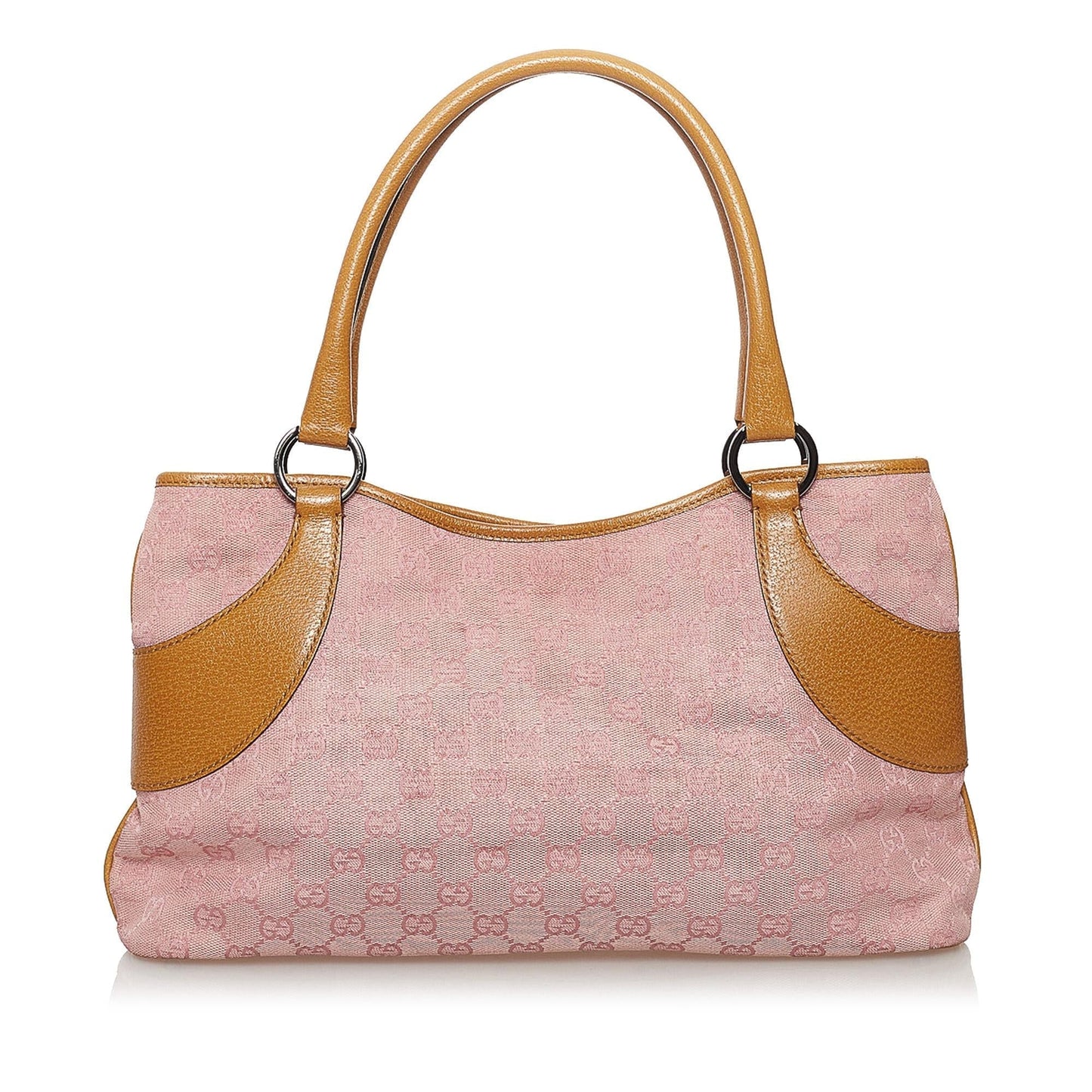 Gucci GG SHG Canvas Brown Pink Tote Bag