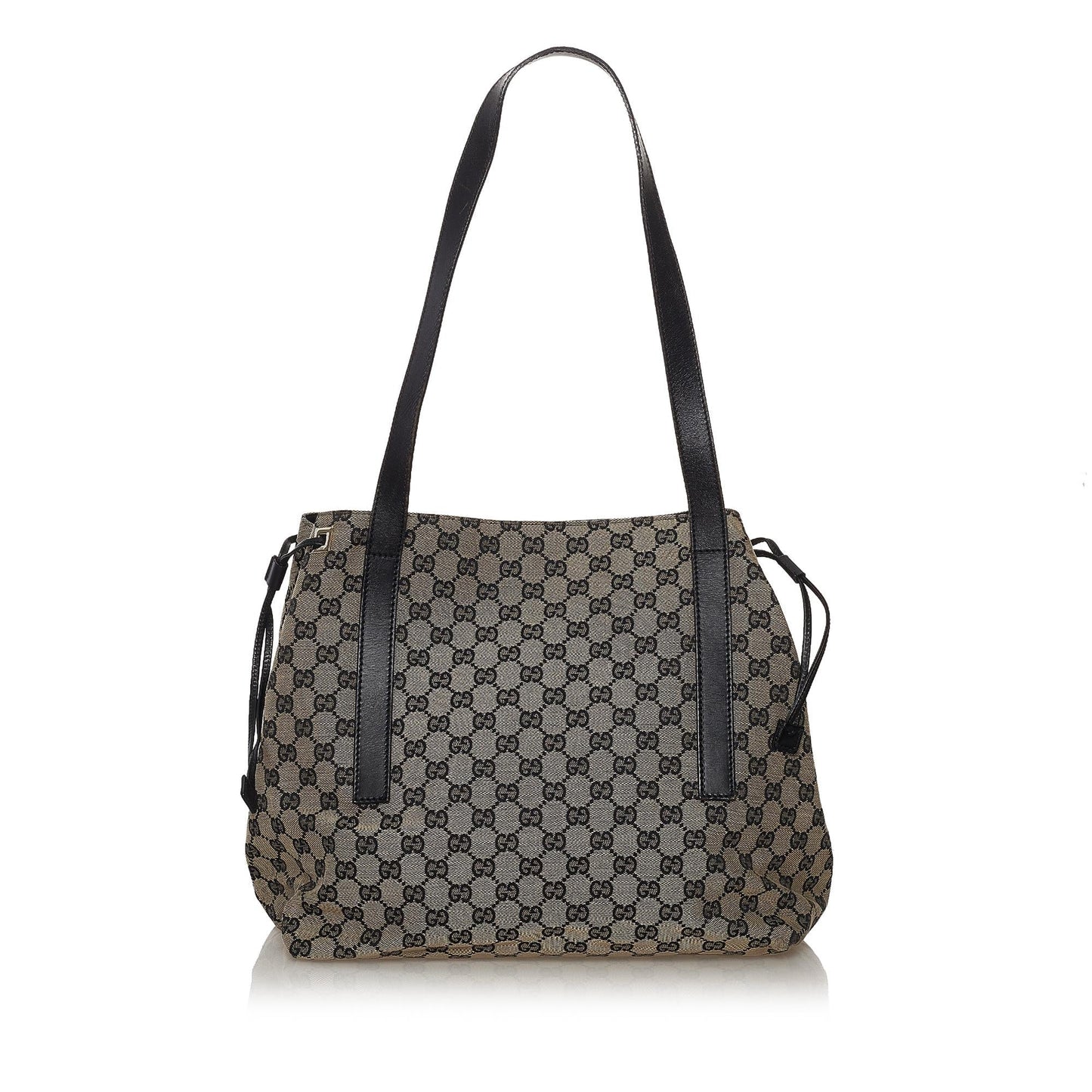 Gucci GG SHG Canvas Black Brown Tote Bag