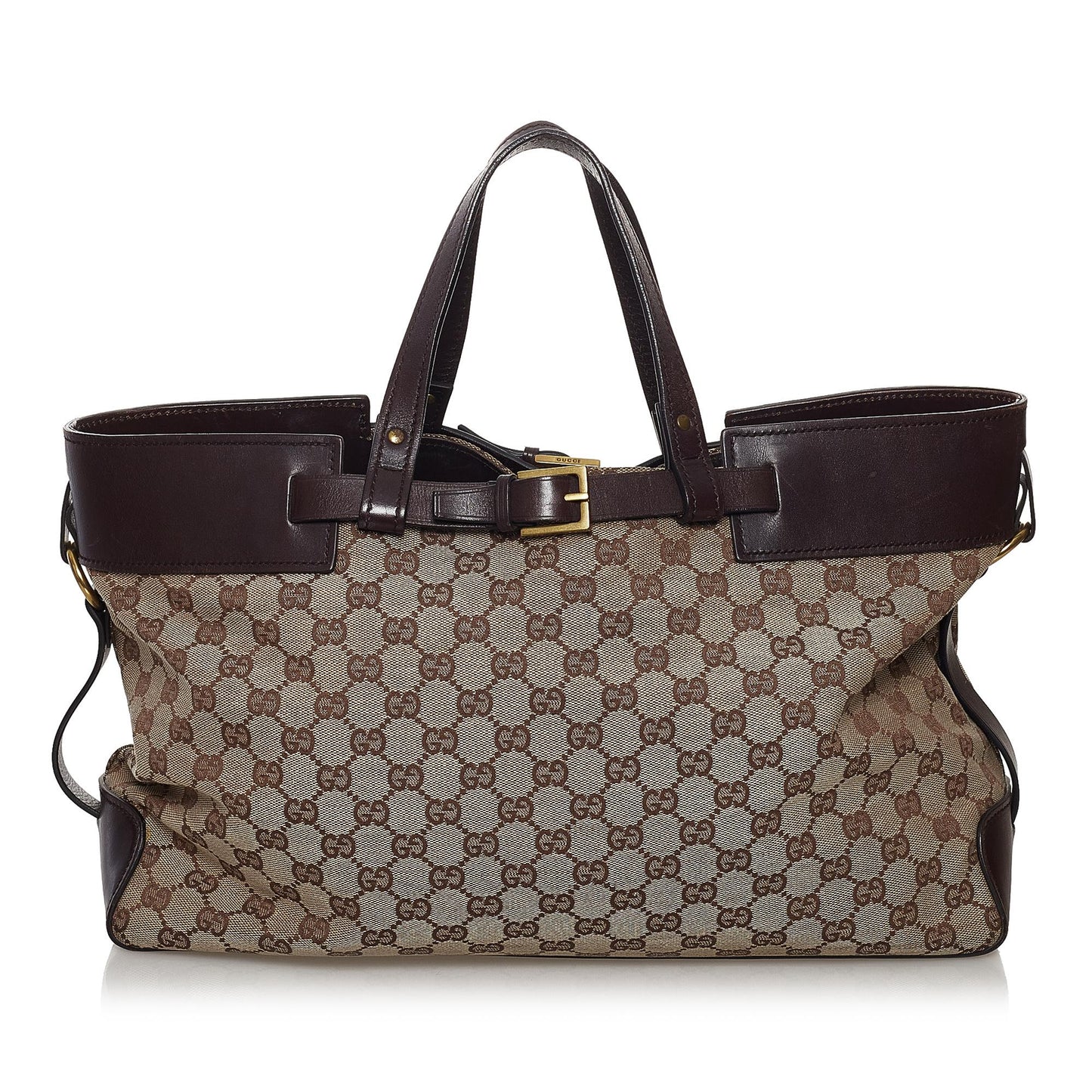 Gucci GG SHG Canvas Brown Tote Bag 4