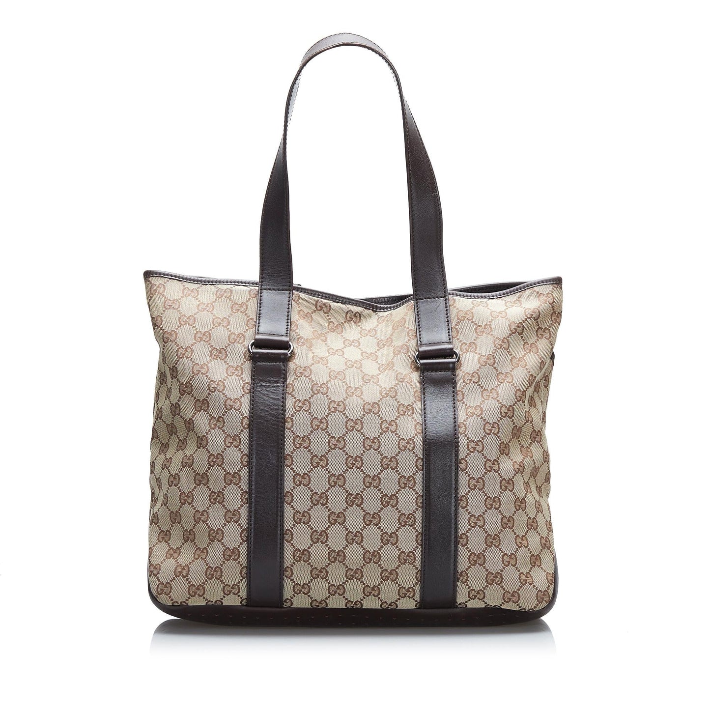 Gucci GG SHG-b6K00b Canvas Brown Tote Bag