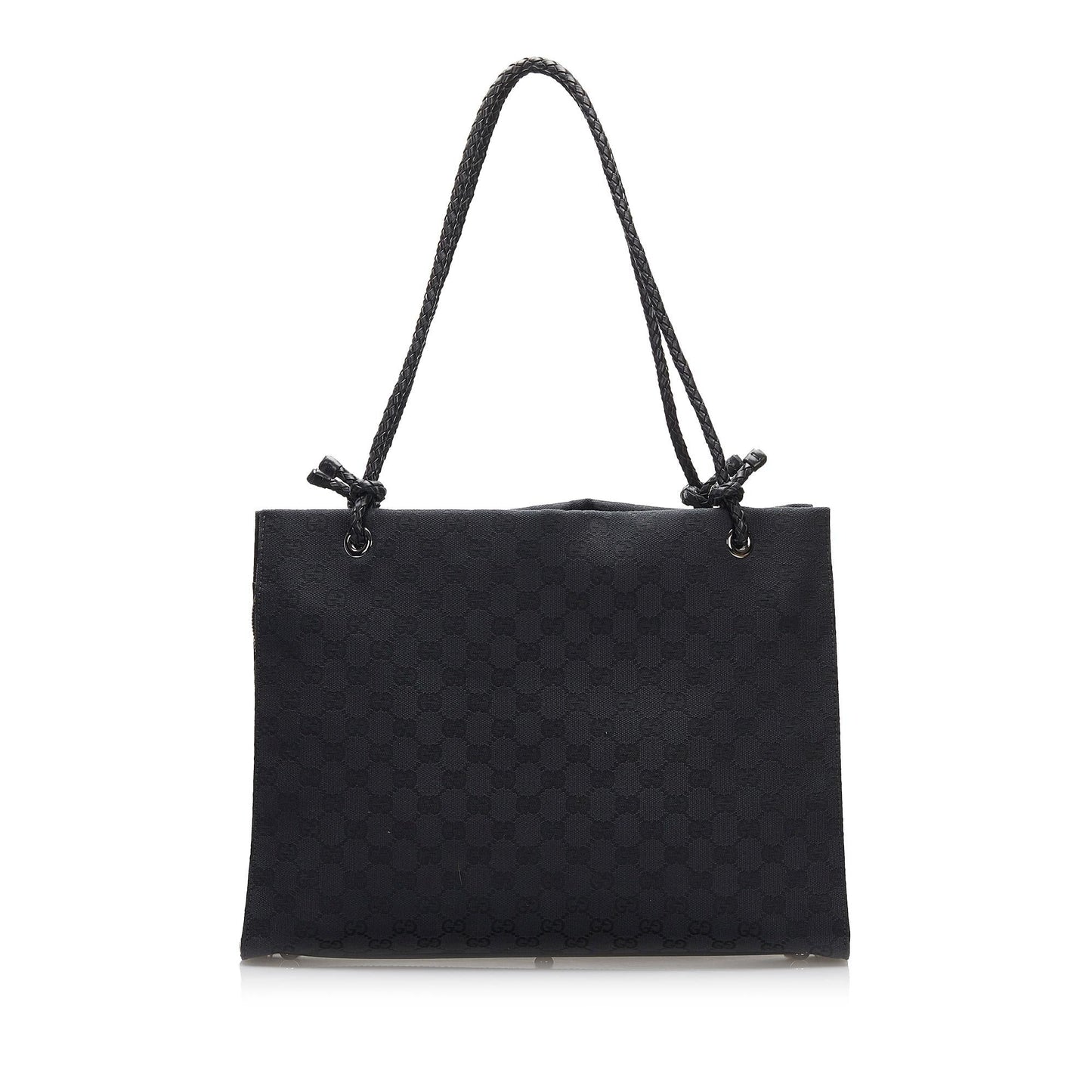 Gucci GG SHG-rygPch Canvas Black Tote Bag