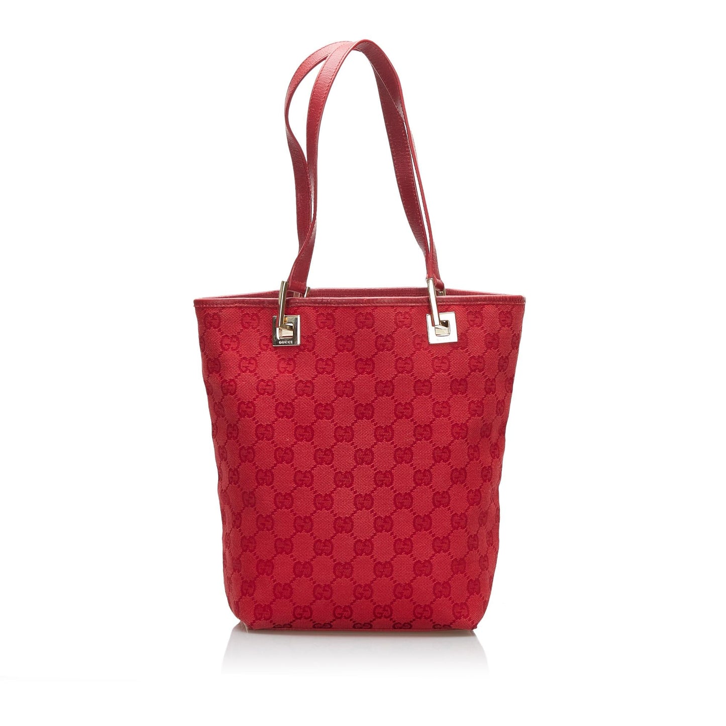 Gucci GG SHG-rCUGIB Canvas Red Tote Bag