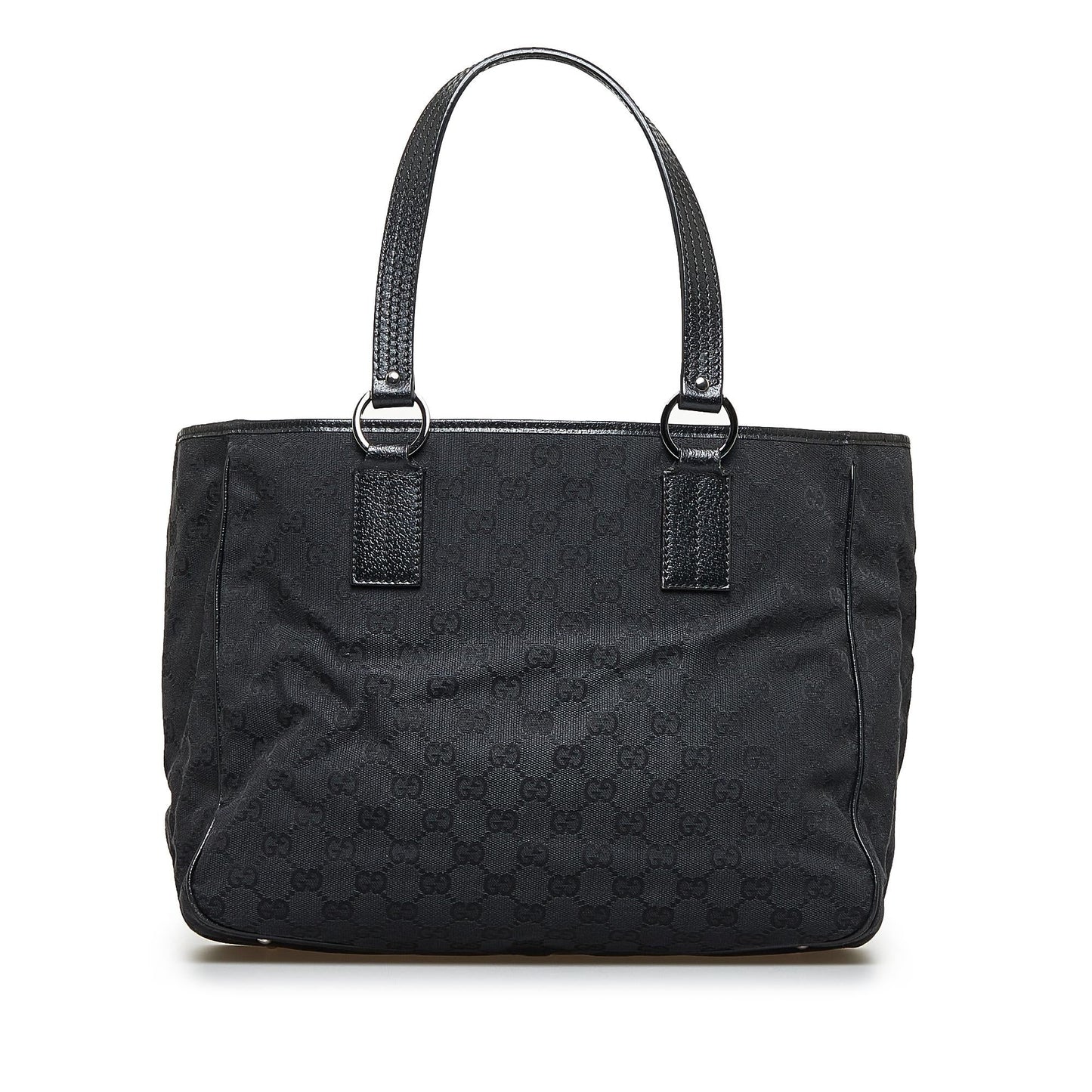 Gucci GG SHG-CxMDZ4 Canvas Calf Black Tote Bag