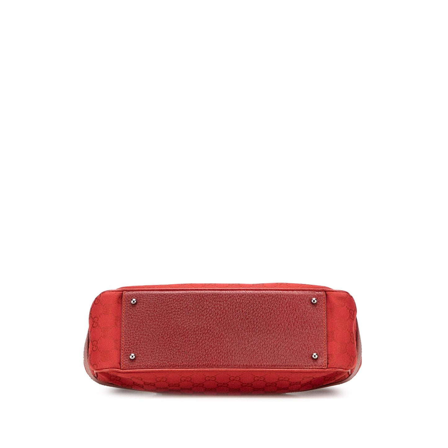 Gucci GG Canvas Calf Red Tote Bag