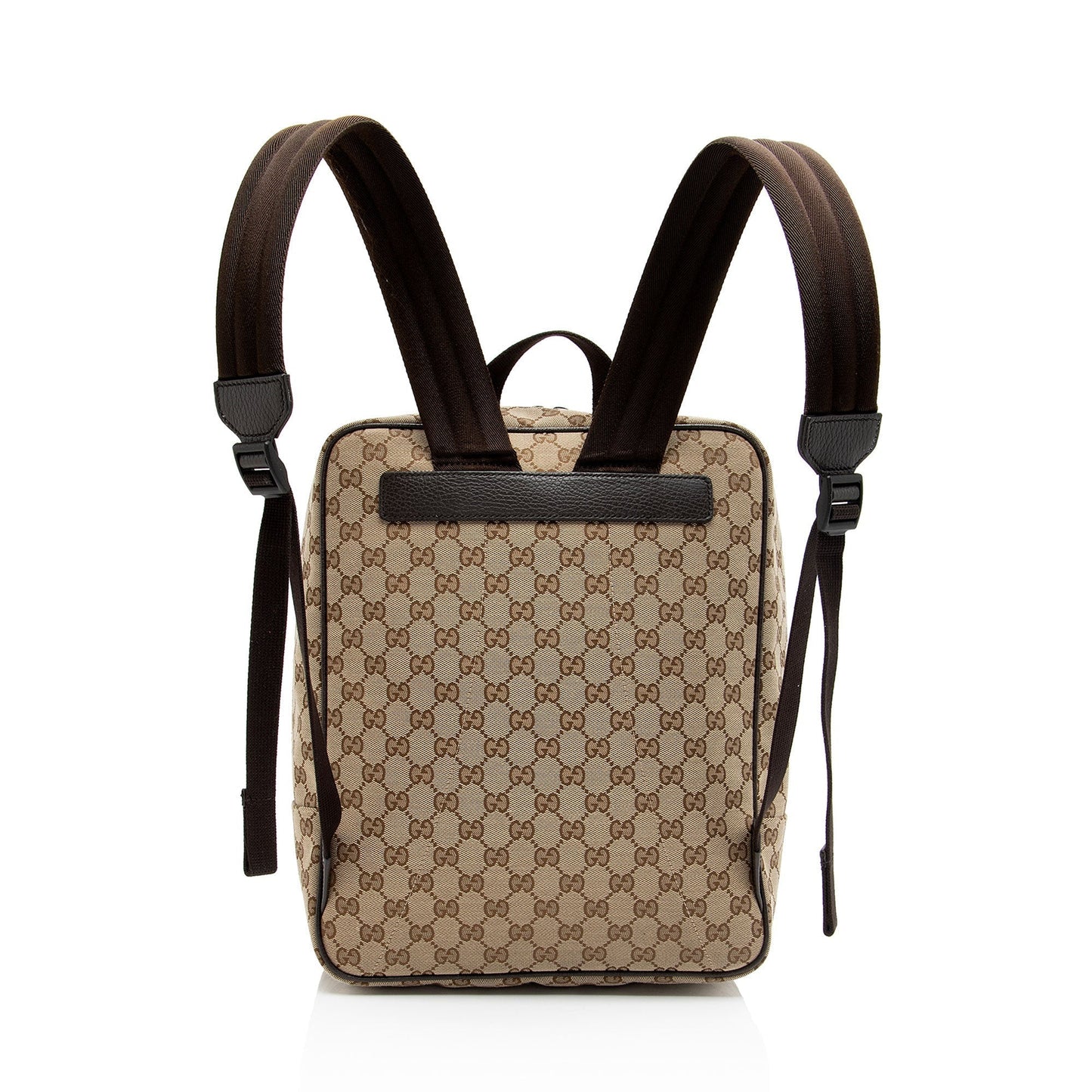 Gucci GG Backpack SHF-mbgwWQ Leather Canvas Nylon Brown Shoulder Bag
