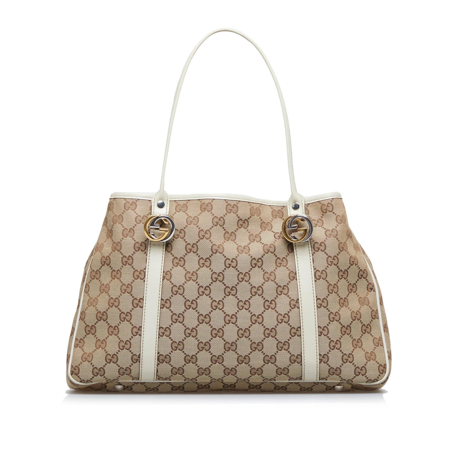 Gucci GG Twins SHG-ZN7C76 Canvas Brown Tote Bag