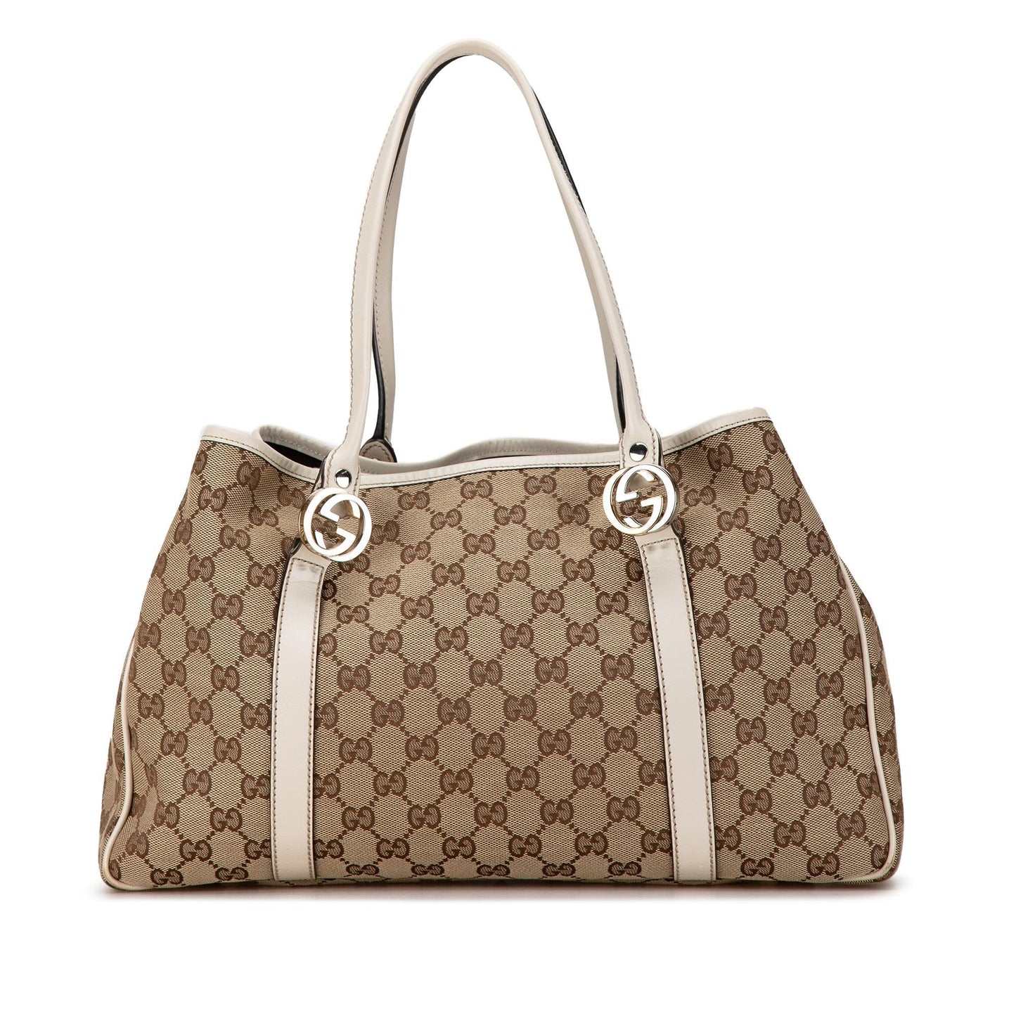 Gucci GG Twins SHG-Tw8Kwa Canvas Brown Tote Bag