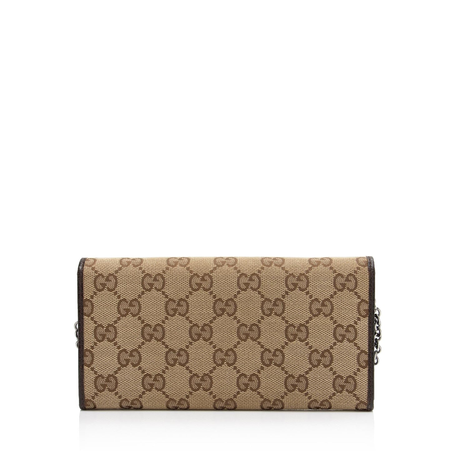Gucci GG Wallet on Chain SHF-4BzUx8 Leather Canvas Brown Beige Shoulder Bag