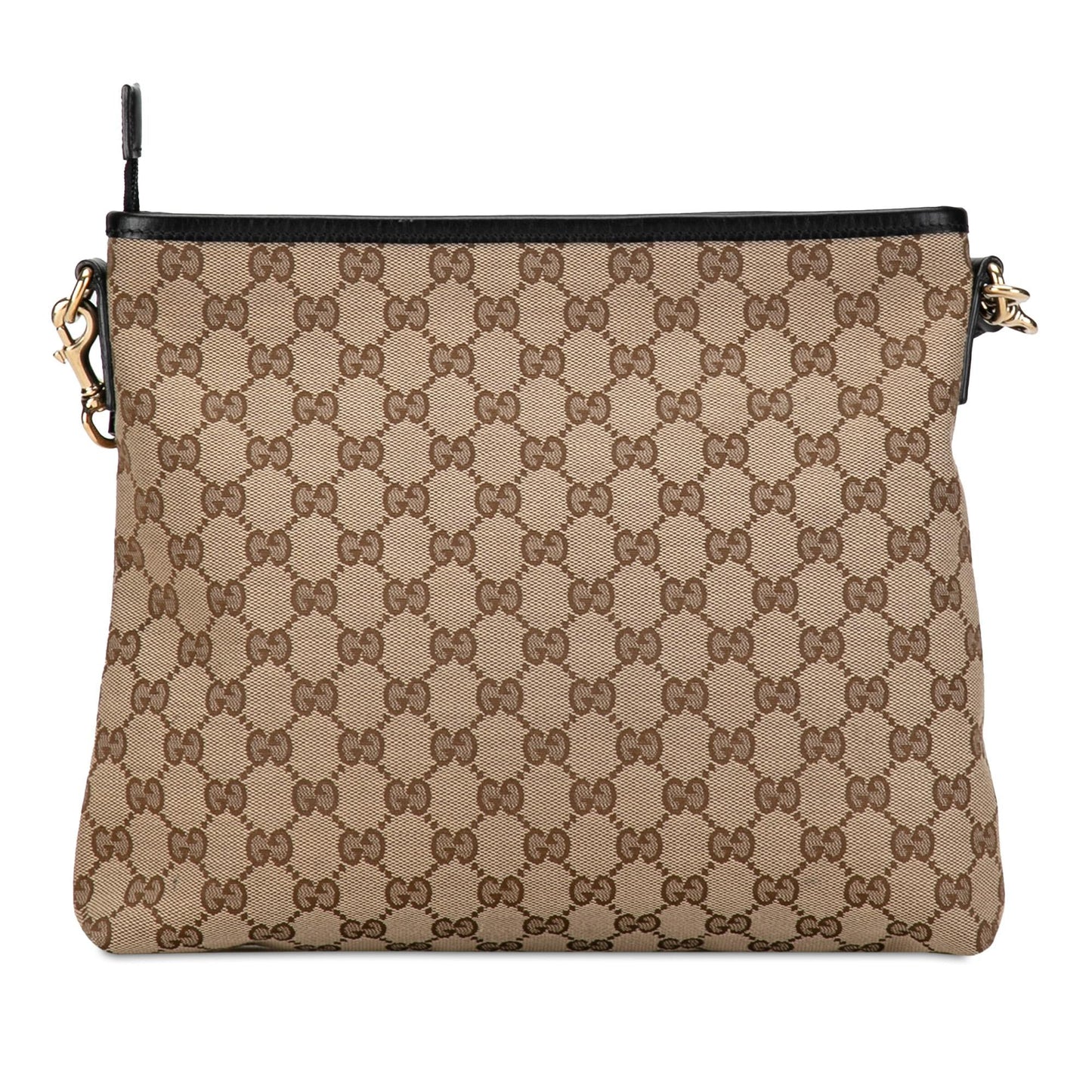 Gucci GG Web SHG-I38dSw Canvas Calf Brown Crossbody Bag