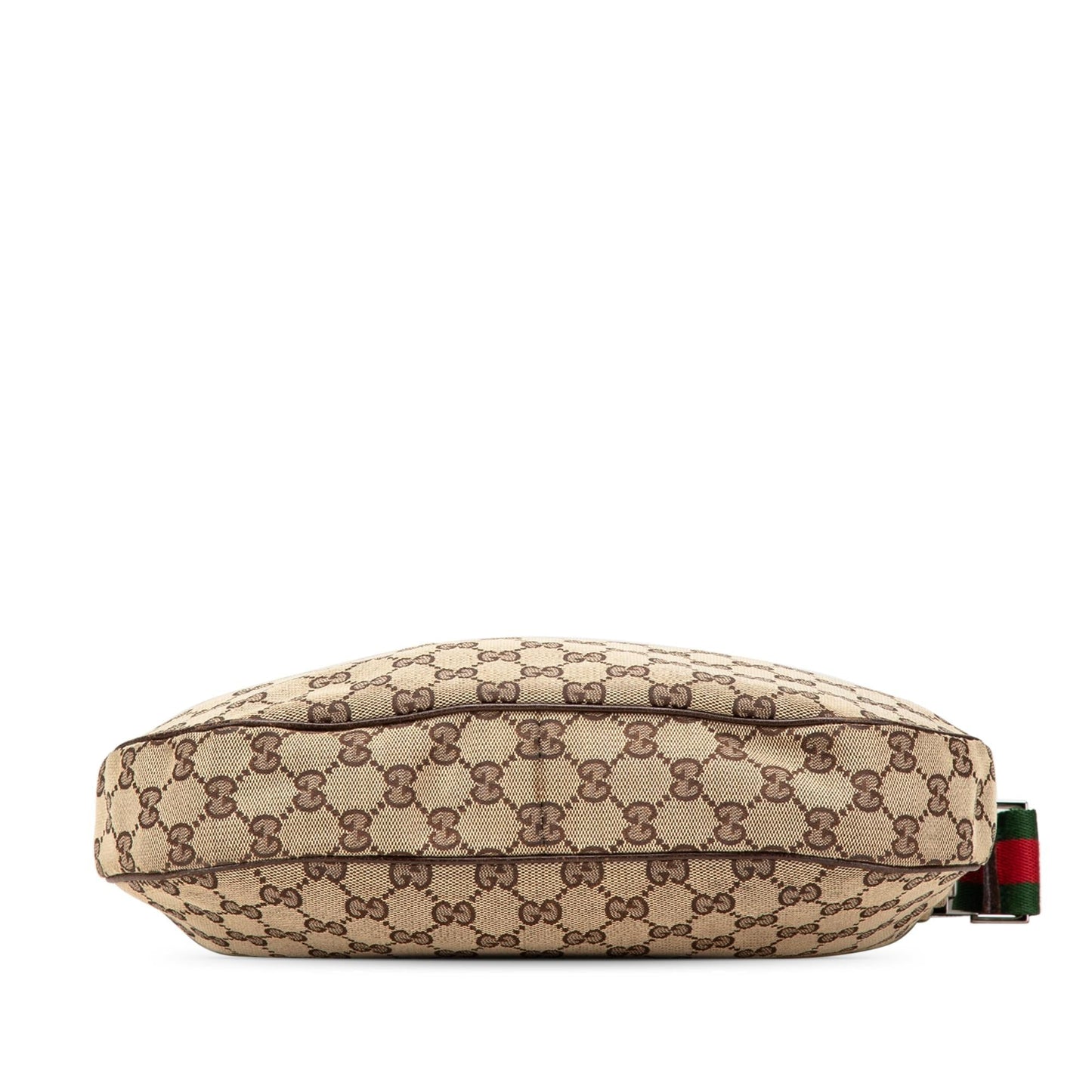 Gucci GG Web Canvas Calf Brown Crossbody Bag