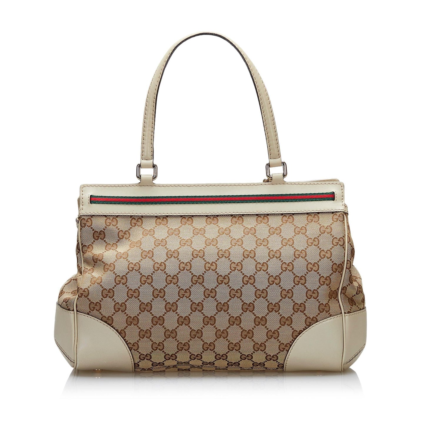 Gucci GG Web Mayfair SHG Canvas Brown Tote Bag