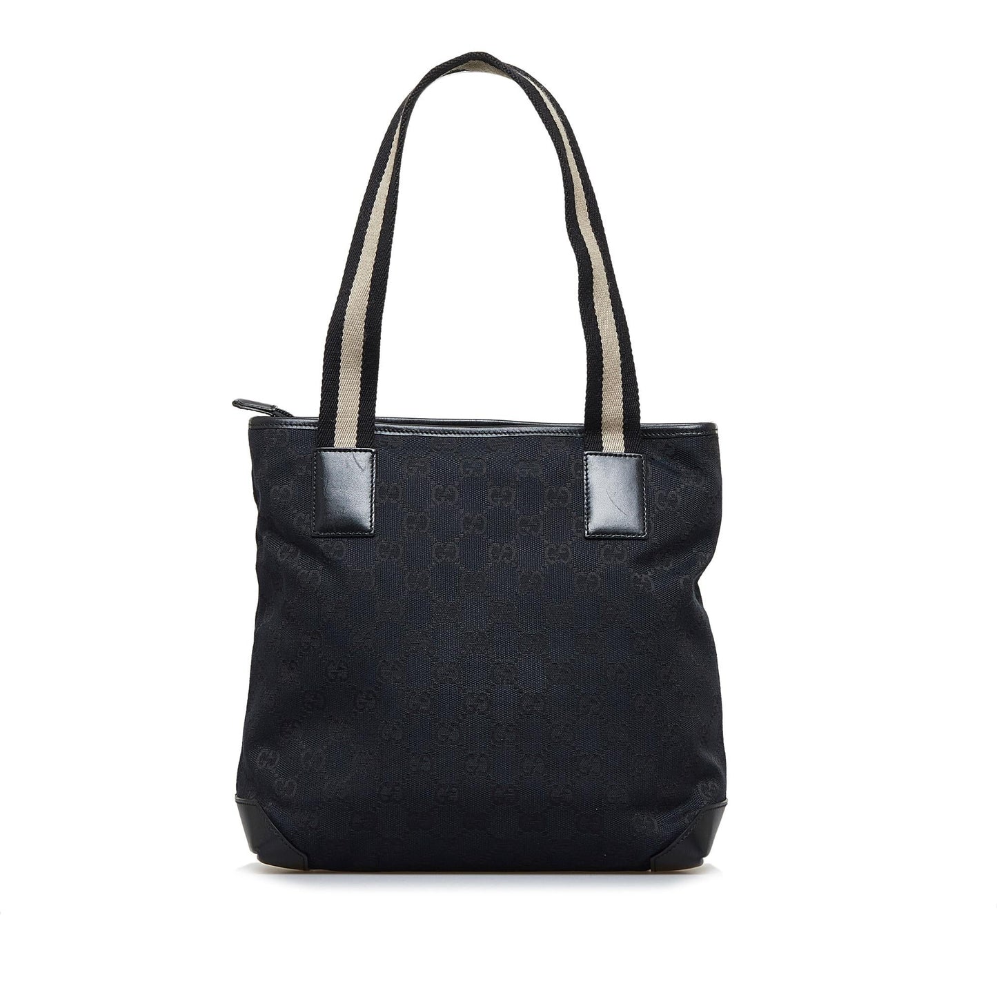 Gucci GG Web SHG-x8Kbe7 Canvas Calf Black Shoulder Bag