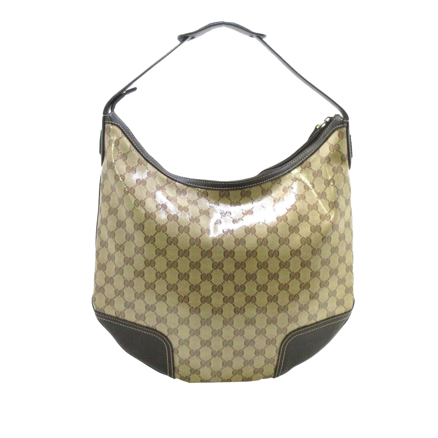 Gucci GG Crystal SHG Calf Brown Shoulder Bag