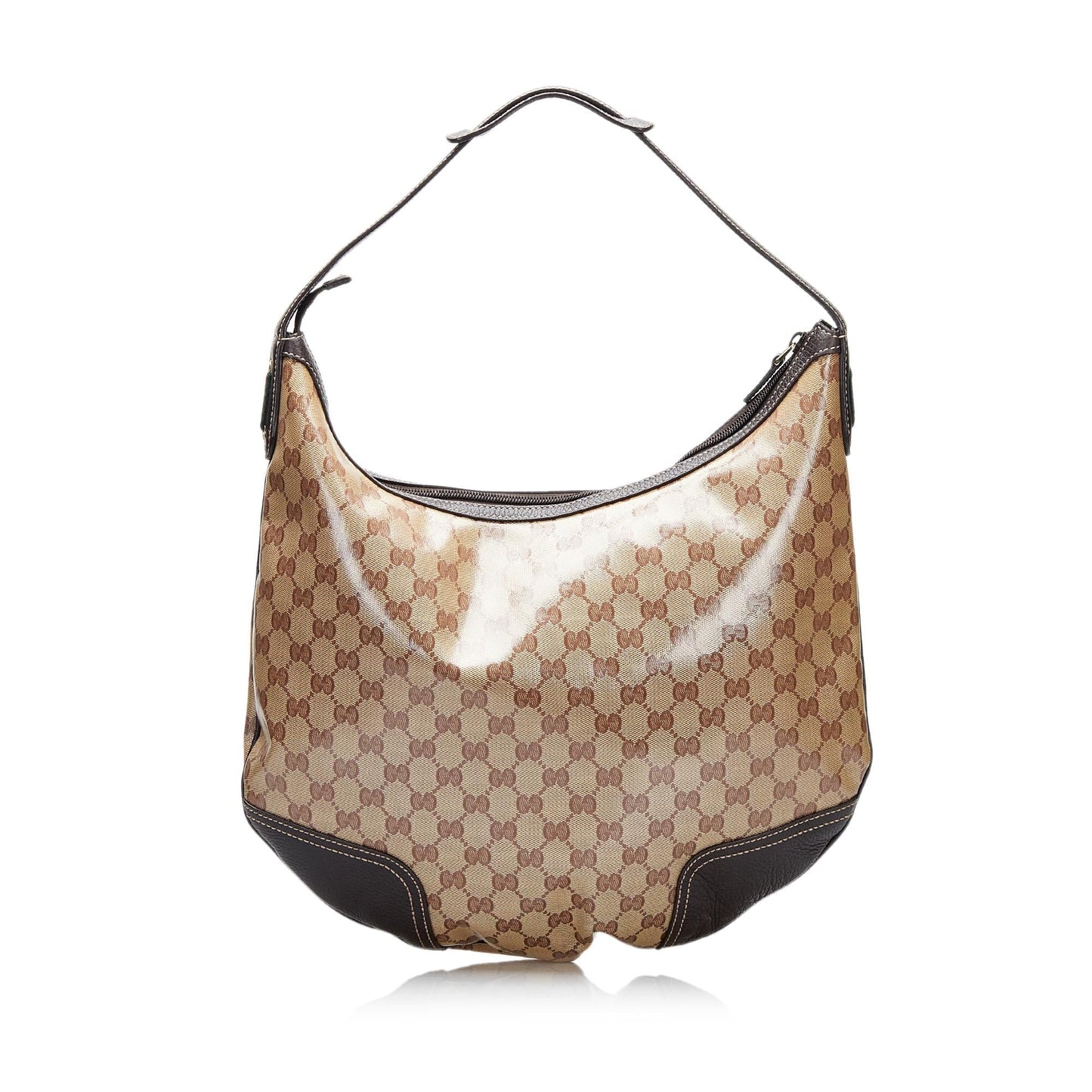 Gucci GG Crystal Princy SHG-74vrdK Canvas Calf Brown Shoulder Bag