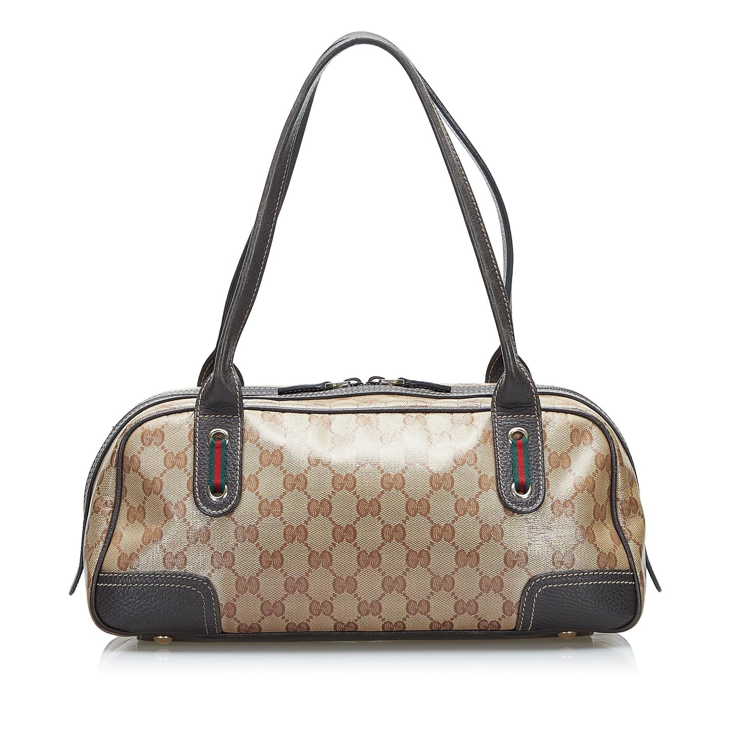Gucci GG Crystal Princy SHG Canvas Brown Shoulder Bag