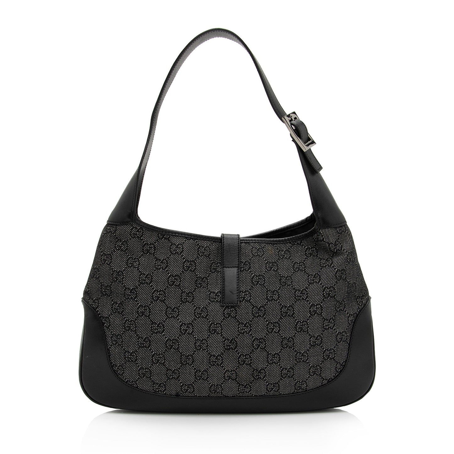 Gucci GG Jackie SHF-fYh4CG Leather Denim Blue Shoulder Bag