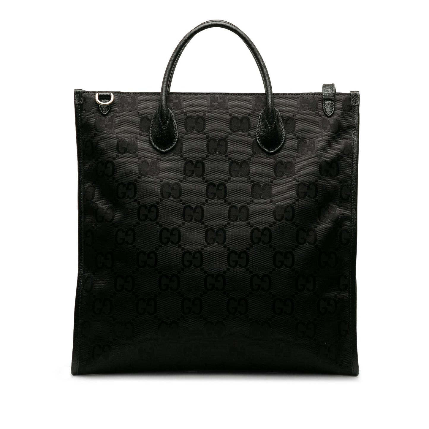 Gucci GG Econyl Off Grid Convertible Nylon Calf Black Tote Bag Convertible Tote