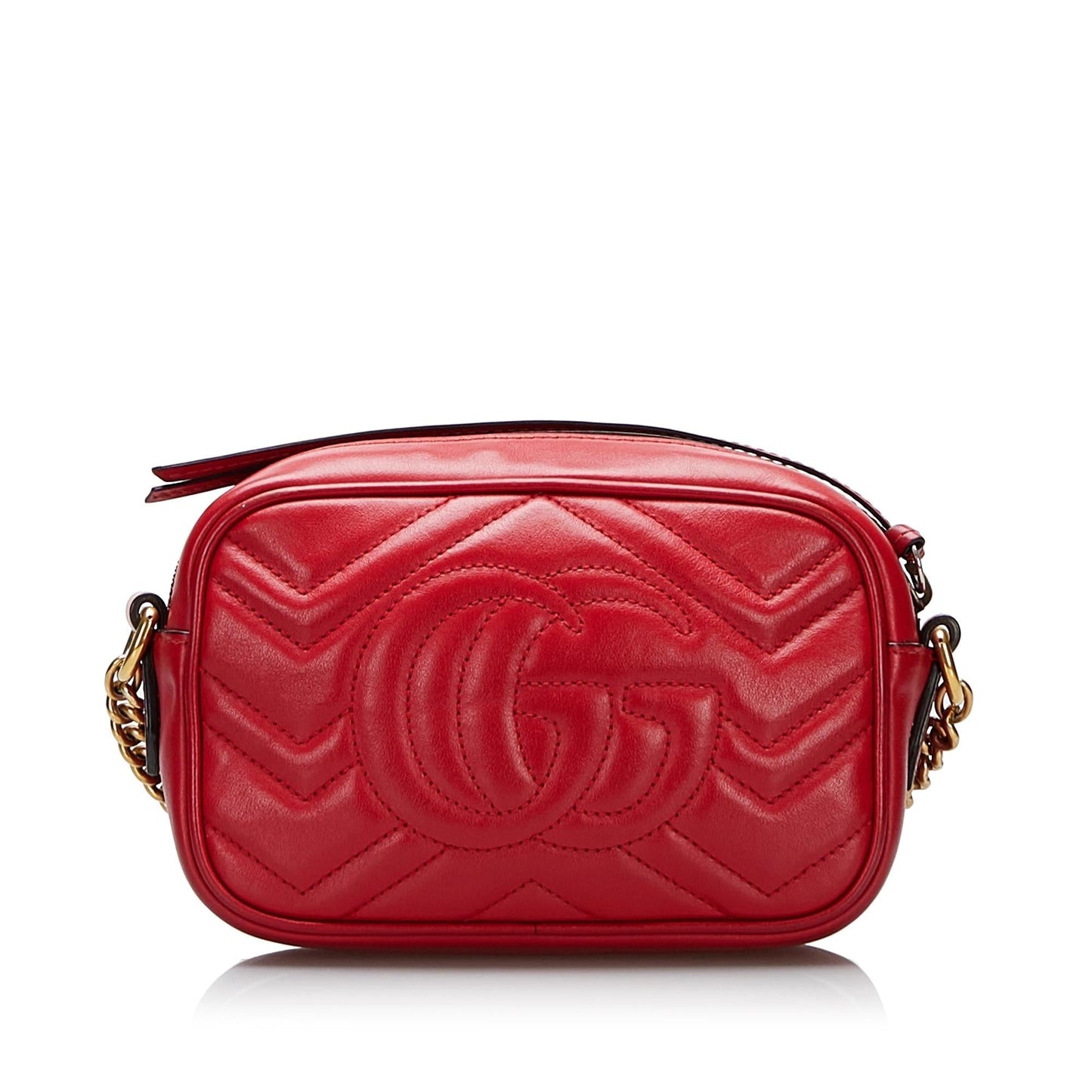 Gucci GG Marmont SHG-CFR45W Calf Red Crossbody Bag