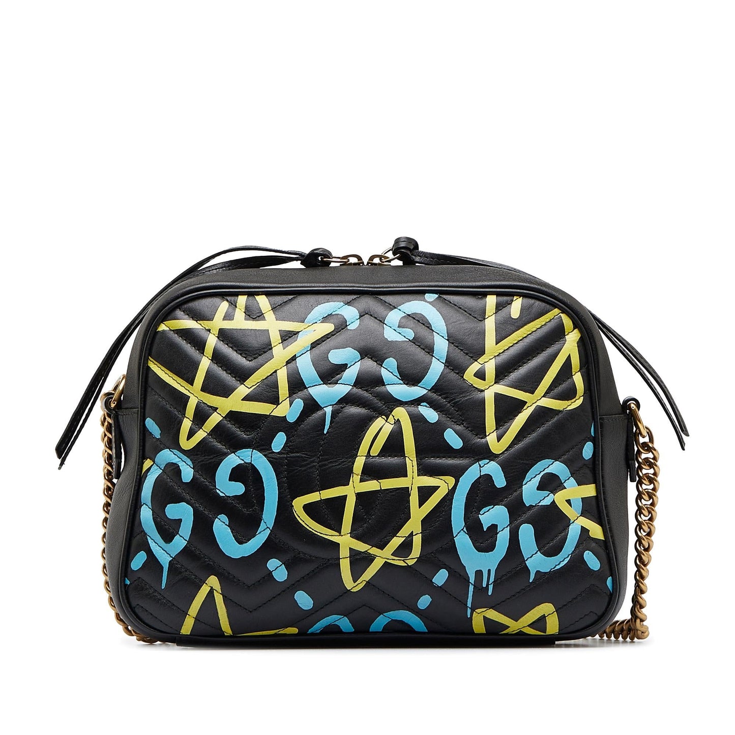 Gucci GG Marmont Ghost SHG-gRc5TZ Calf Black Crossbody Bag