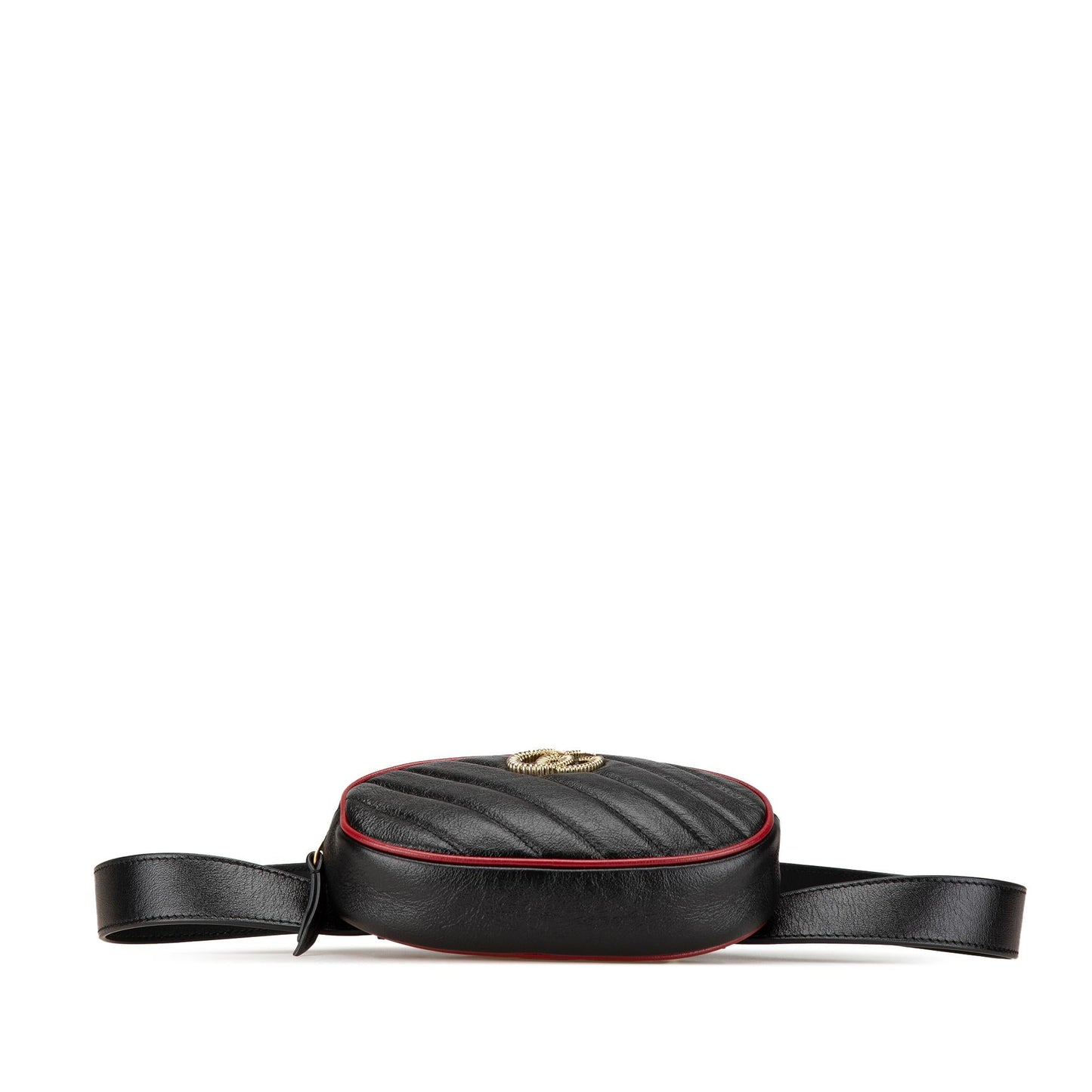 Gucci GG Marmont Torchon Belt Matelasse Leather Calf Black Accessory Belt Bag
