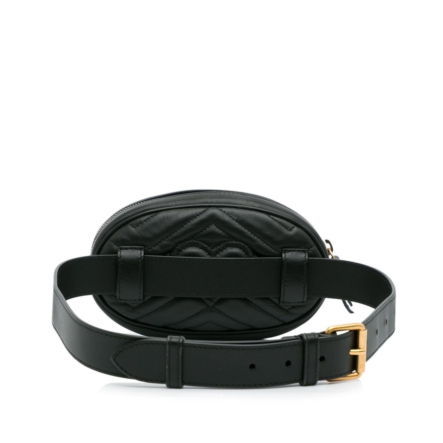 Gucci GG Marmont Belt SHG-zarcVL Matelasse Calf Black Accessory