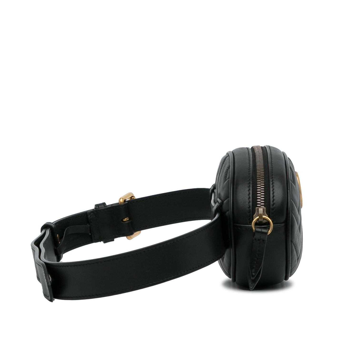 Gucci GG Marmont Belt SHG-MpX2RD Matelasse Calf Black Accessory