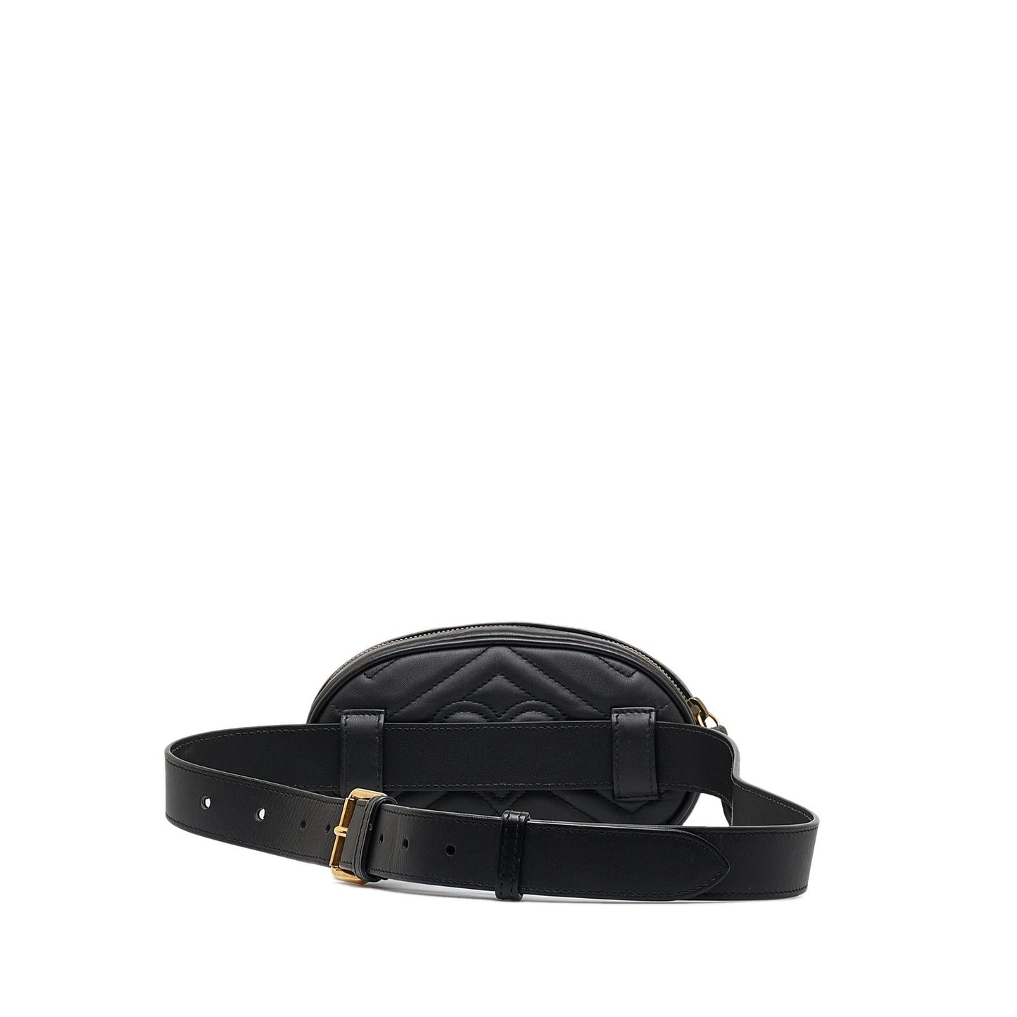 Gucci GG Marmont Belt SHG-gjgn Matelasse Calf Black Accessory