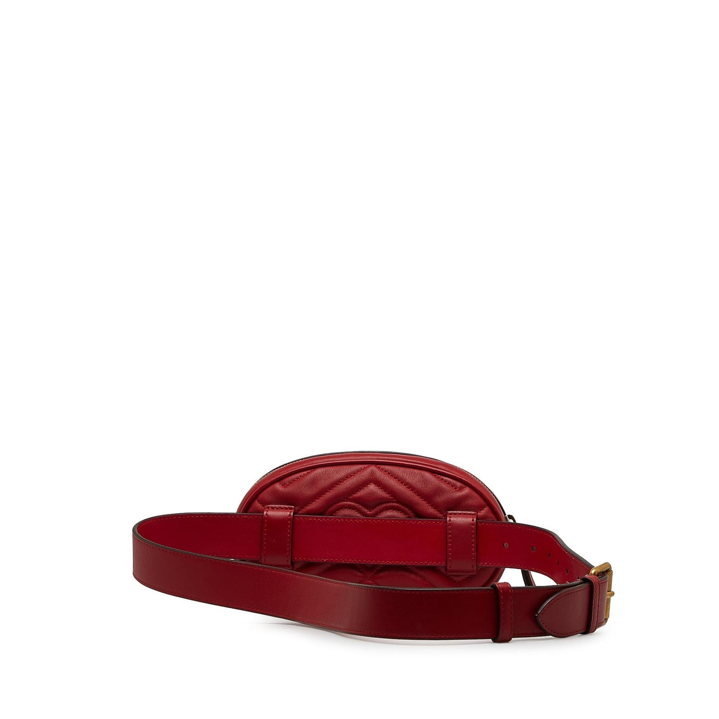 Gucci GG Marmont Belt Matelasse Calf Red Accessory