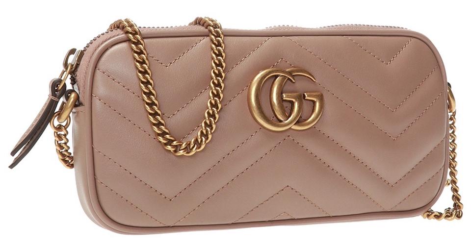 Gucci GG Marmont Matelassé on a Matelasse Chain Wallet Case