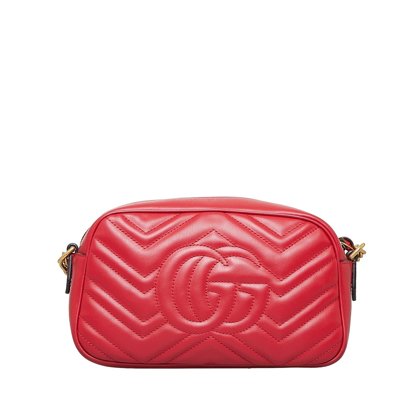 Gucci GG Marmont SHG-u1k51Y Matelasse Calf Red Crossbody Bag