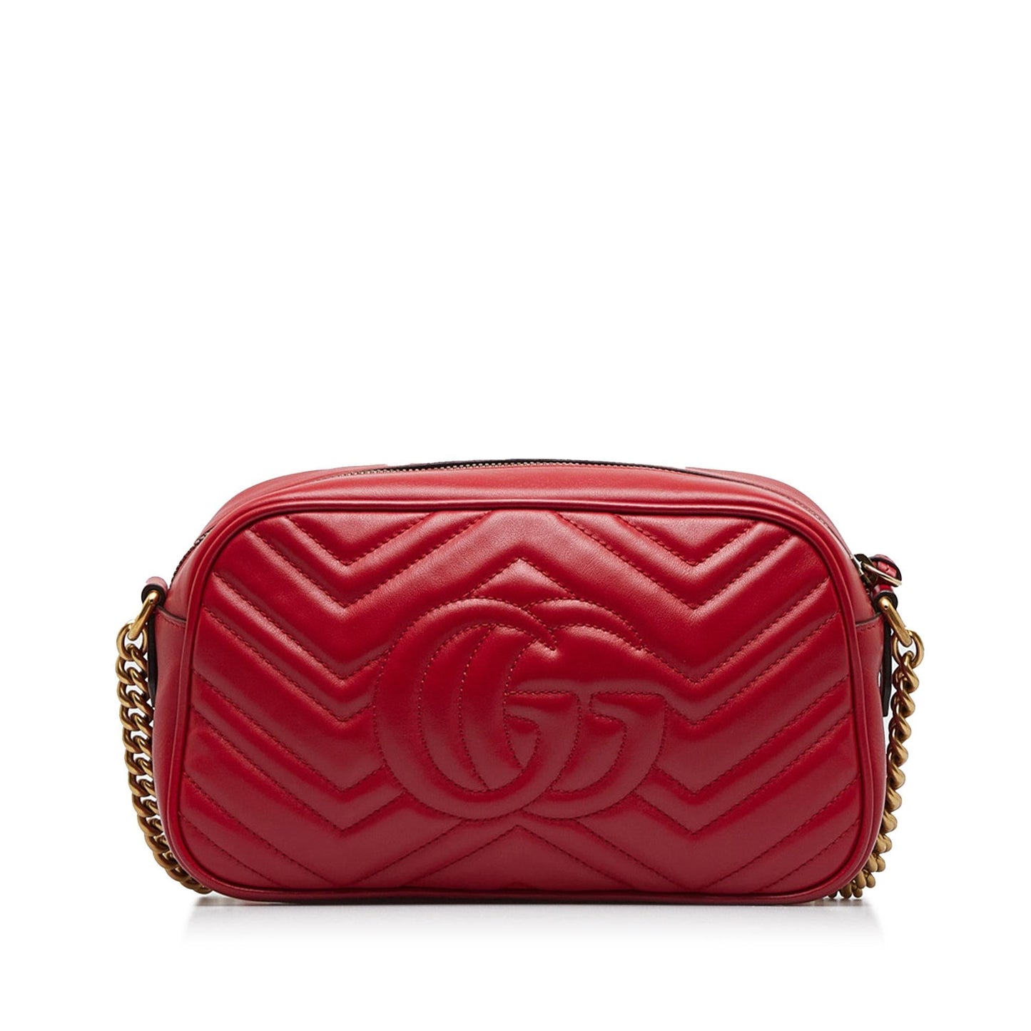 Gucci GG Marmont SHG-NhDdrJ Matelasse Calf Red Crossbody Bag