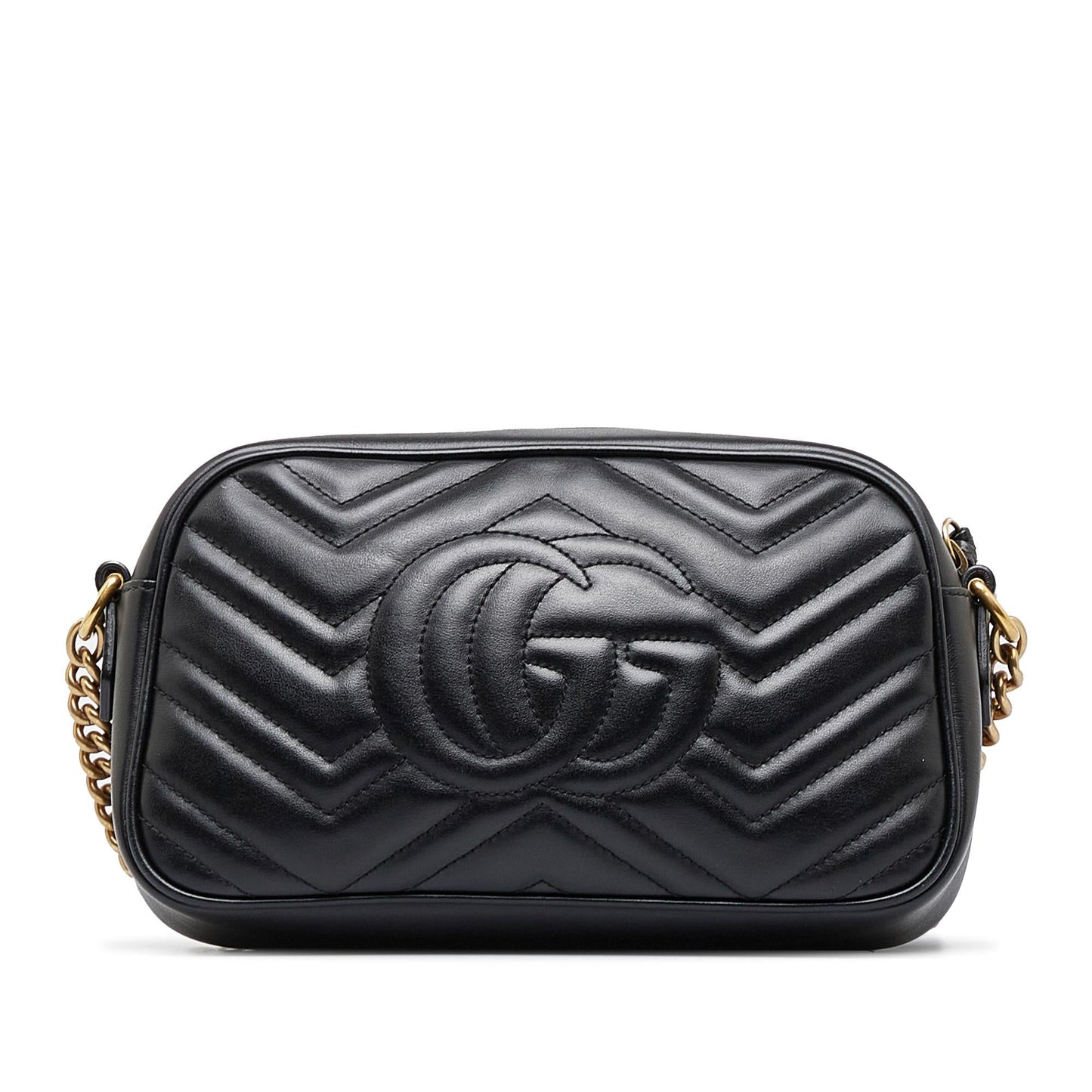 Gucci GG Marmont SHG-Vgiuge Matelasse Calf Black Crossbody Bag