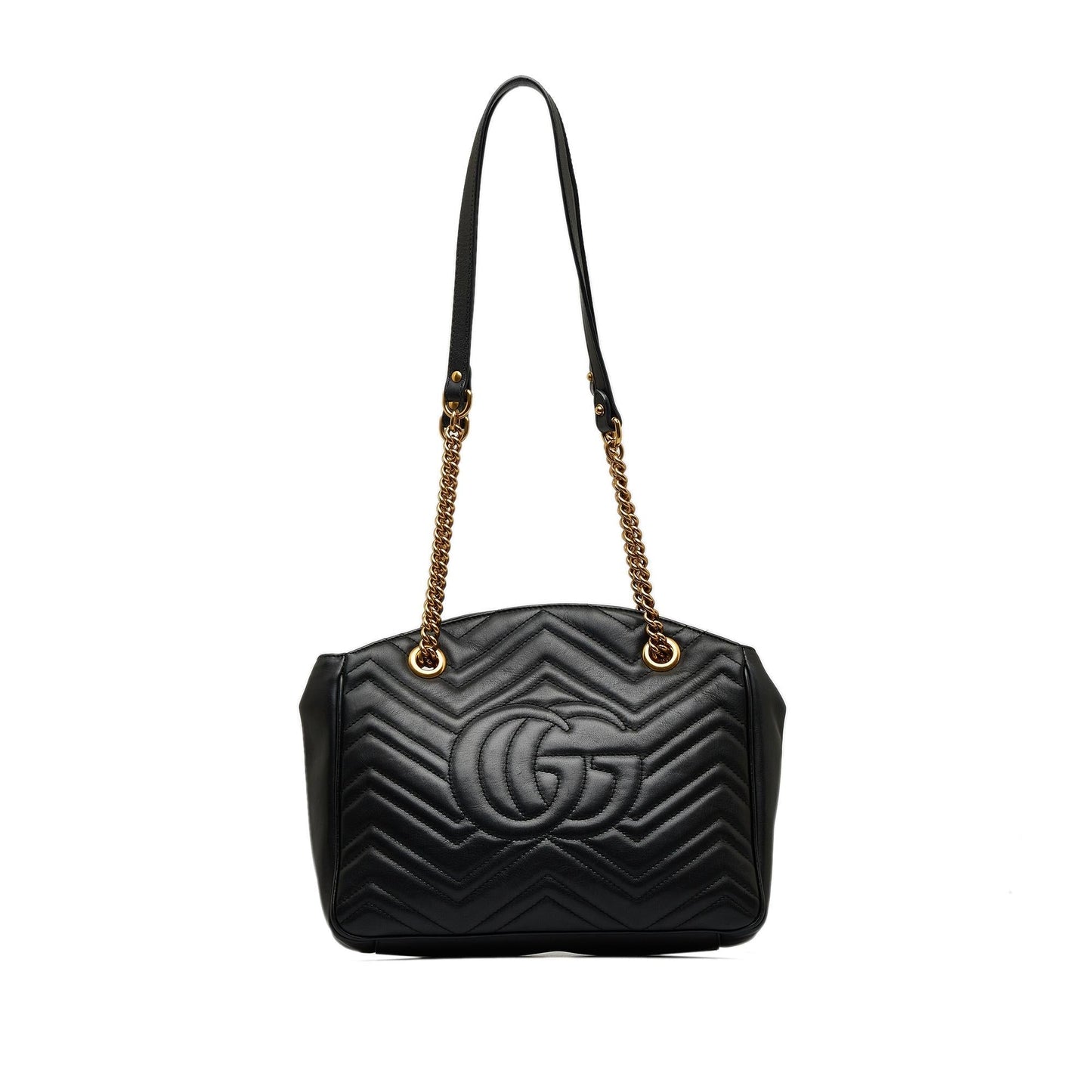 Gucci GG Marmont SHG-dnIlcK Matelasse Leather Calf Black Shoulder Bag