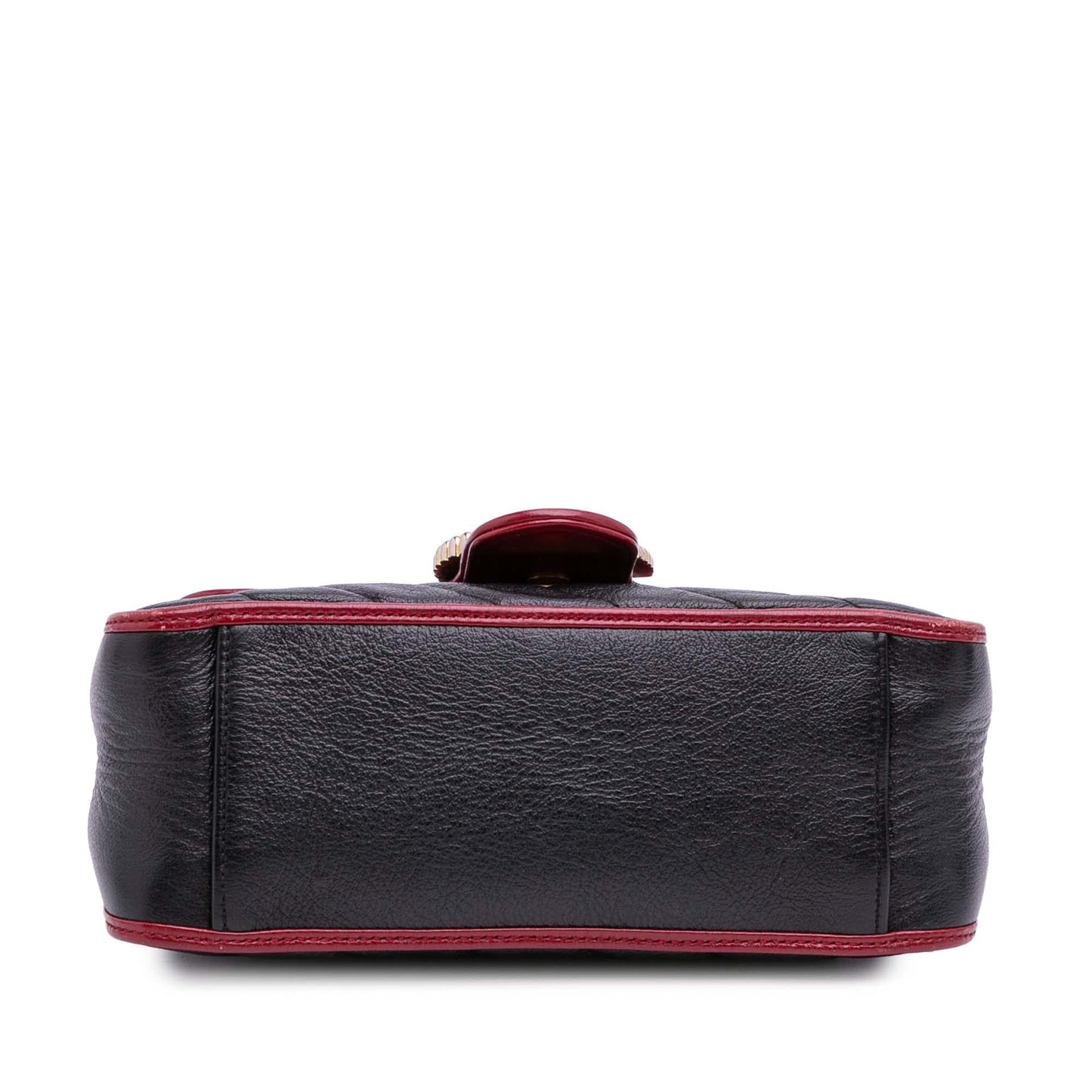 Gucci GG Marmont Torchon Top Handle Matelasse Leather Calf Black Satchel Bag