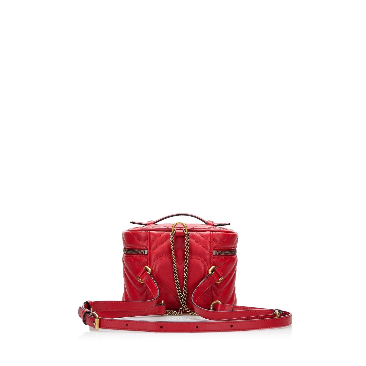 Gucci GG Marmont Round Backpack SHG-4Vb8t5 Calf Red