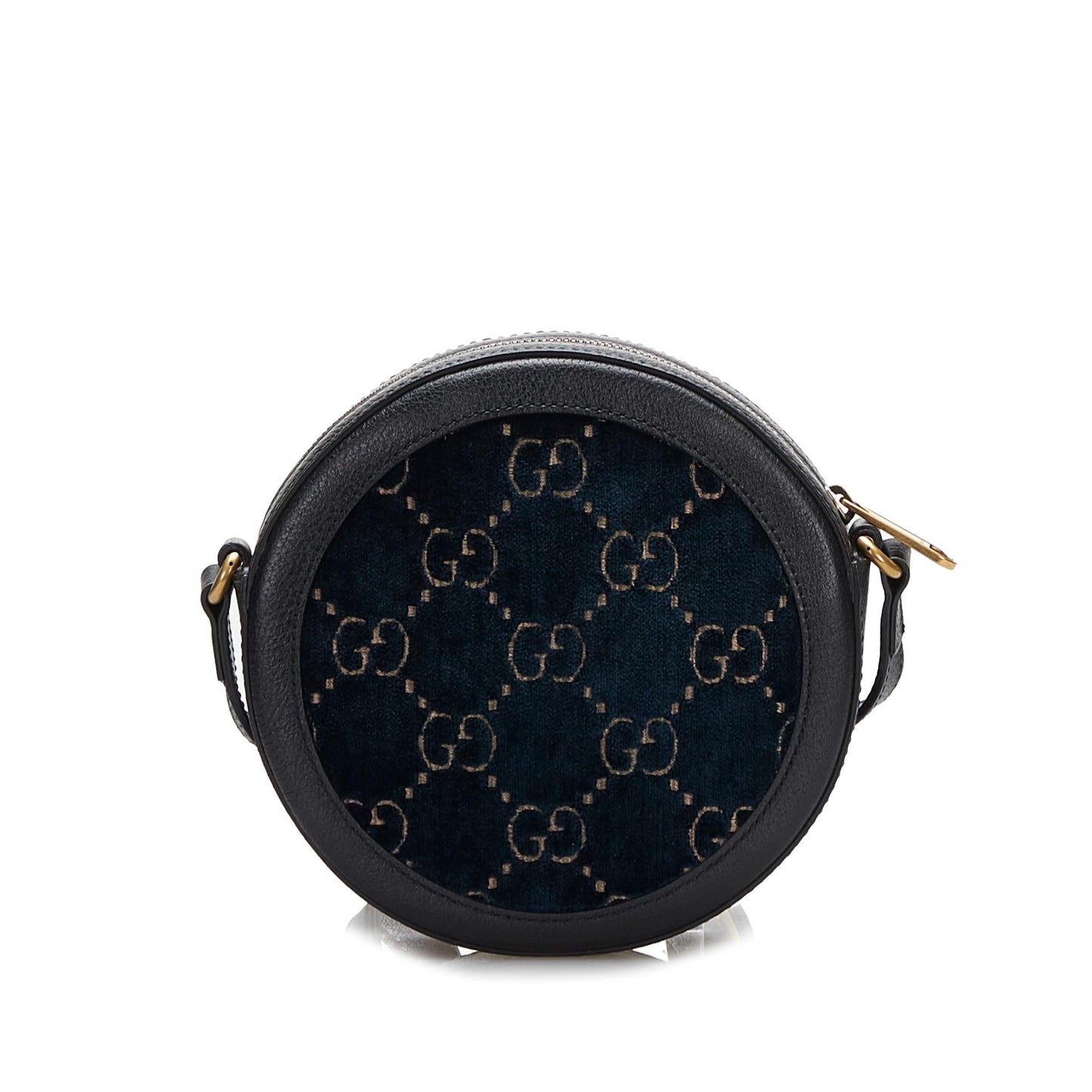 Gucci GG Marmont Round Velvet SHG-zcr70n Calf Blue Crossbody Bag