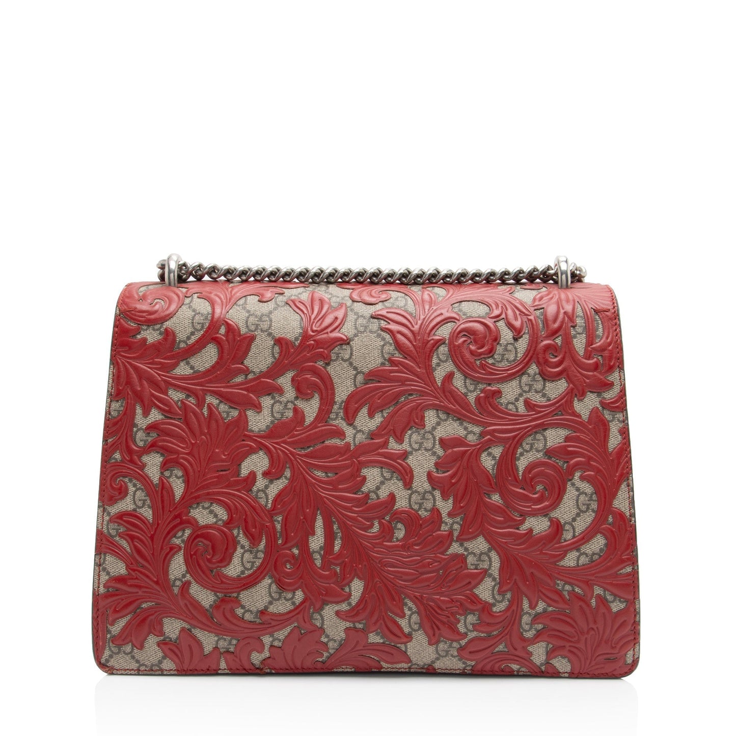 Gucci GG Supreme Arabesque Dionysus SHF-qVrzUr Leather Beige Red Medium Shoulder Bag