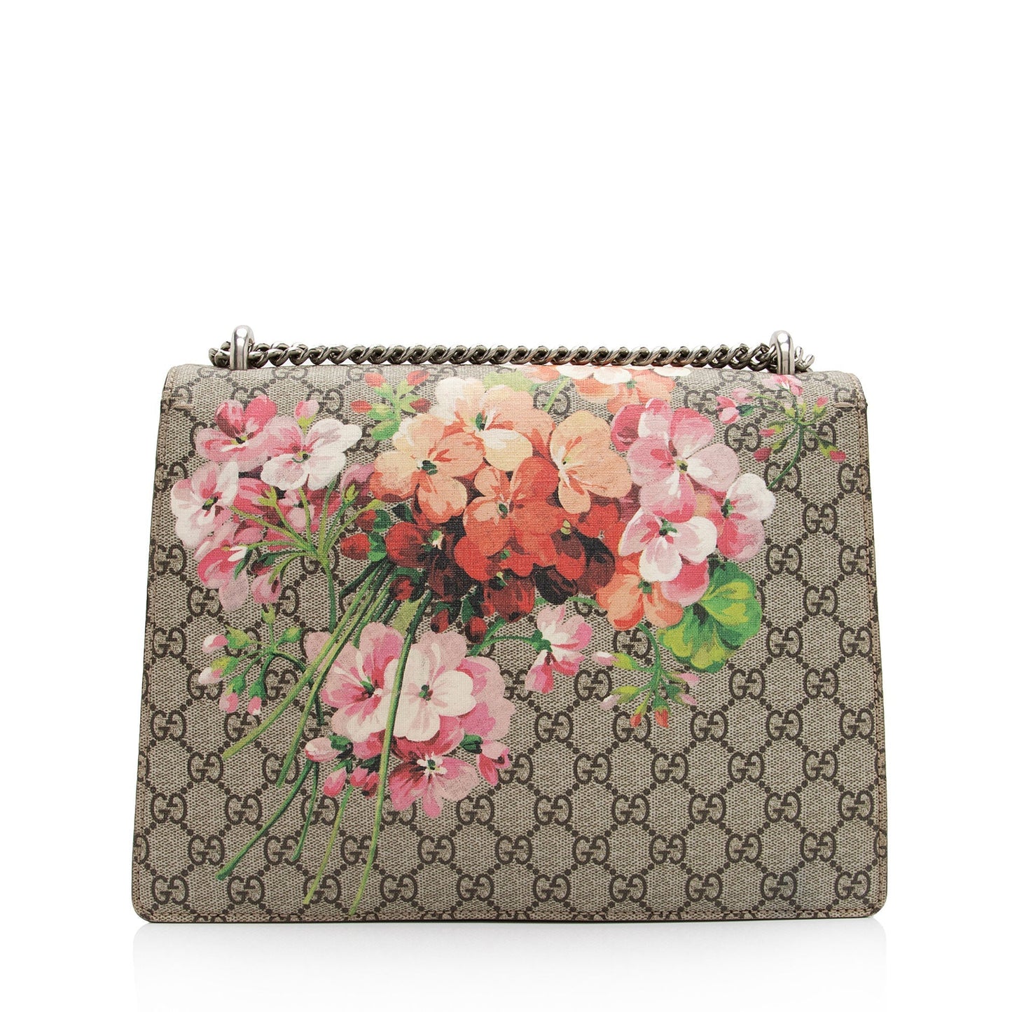 Gucci GG Supreme Blooms Dionysus SHF-sUU0yj Canvas Suede Beige Pink Shoulder Bag