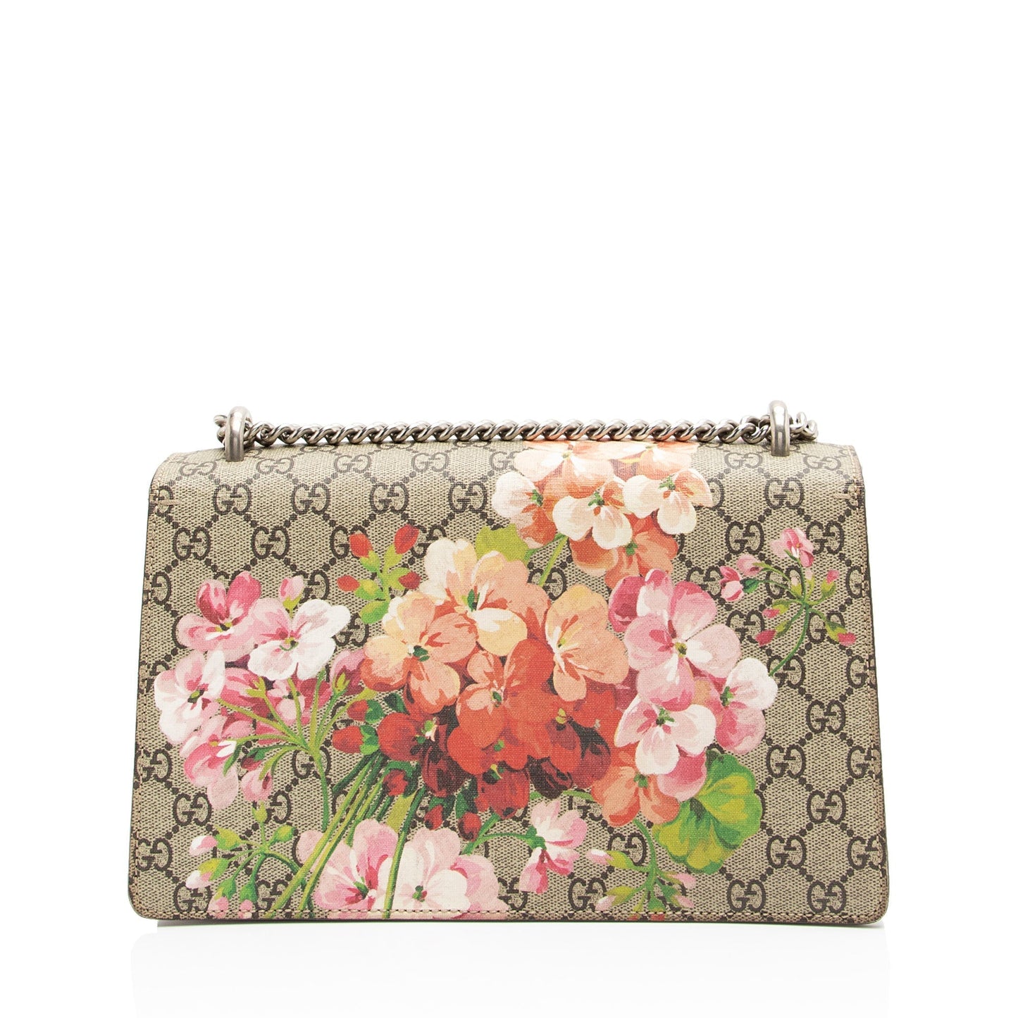 Gucci GG Supreme Blooms Dionysus SHF-FbfbDG Canvas Suede Beige Pink Shoulder Bag