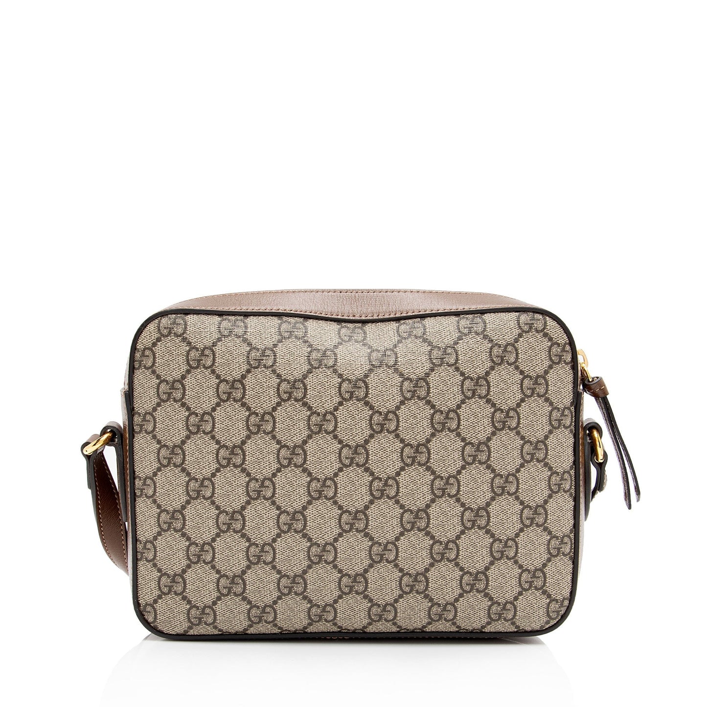 Gucci GG Supreme Horsebit SHF-4Qxiep Canvas Calfskin Brown Beige Crossbody Bag