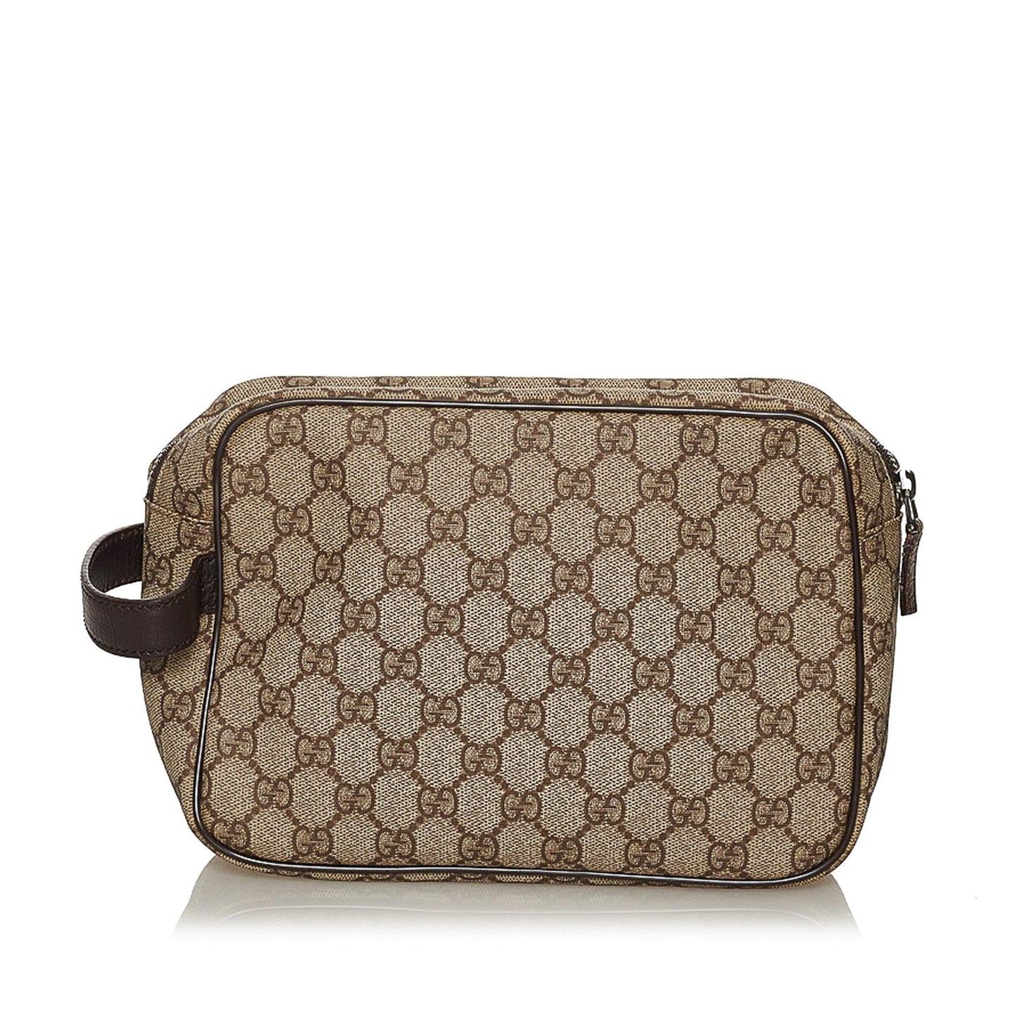 Gucci GG Supreme SHG Canvas Brown Clutch Bag