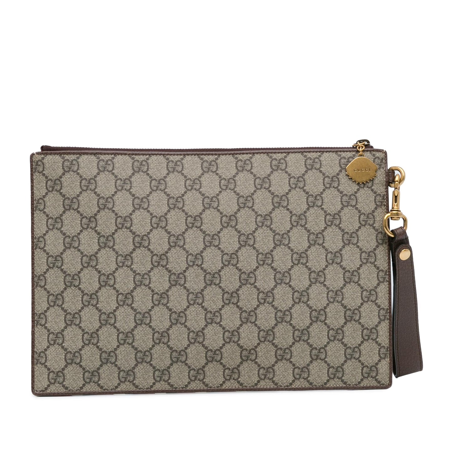 Gucci GG Supreme Courrier SHG-XcQo2d Canvas Brown Clutch Bag