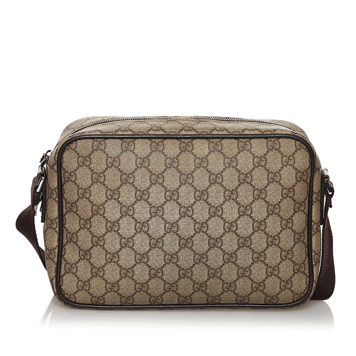 Gucci GG Supreme SHG Canvas Brown Crossbody Bag 10