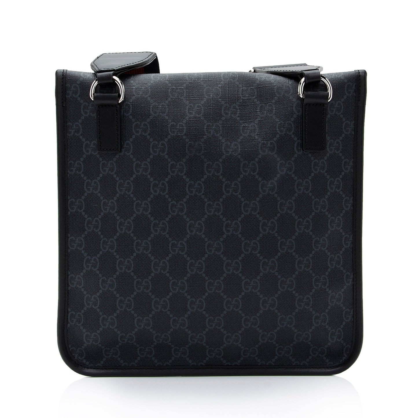 Gucci GG Supreme Envelope Messenger SHF-wZrT5w Leather Canvas Nylon Black Shoulder Bag